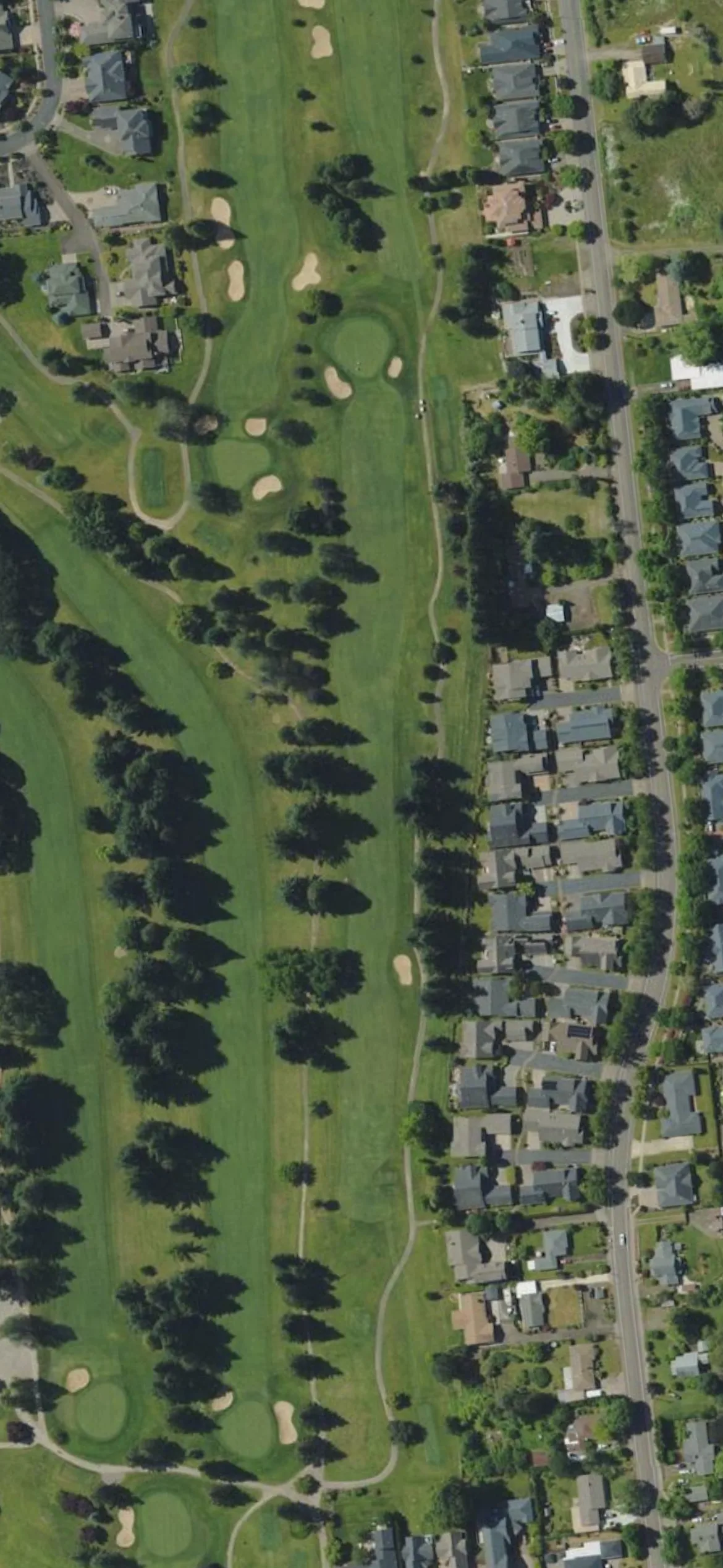 Corvallis Club hole 3 aerial preview, par 5, 535 yards