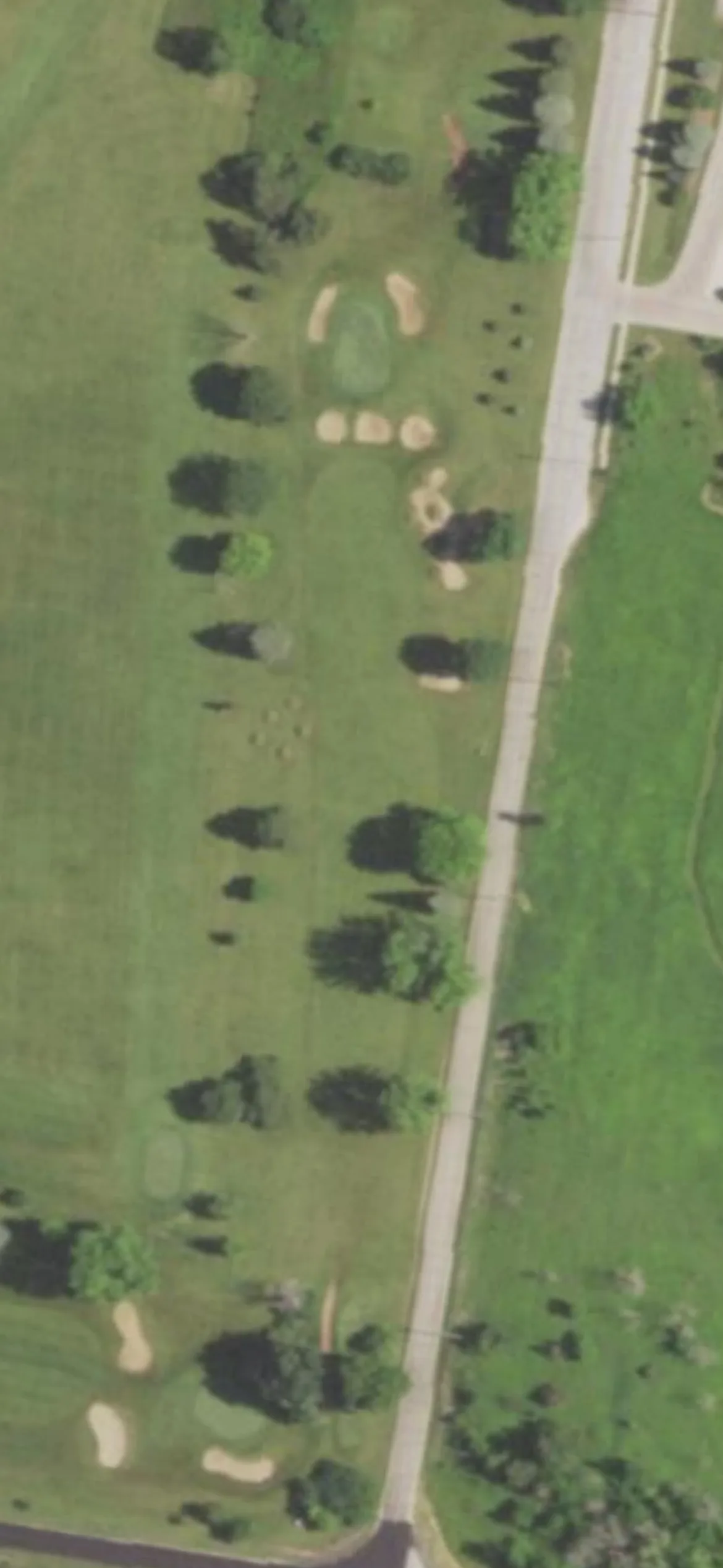 Hartford Golf Club hole 14 aerial preview, par 4, 310 yards