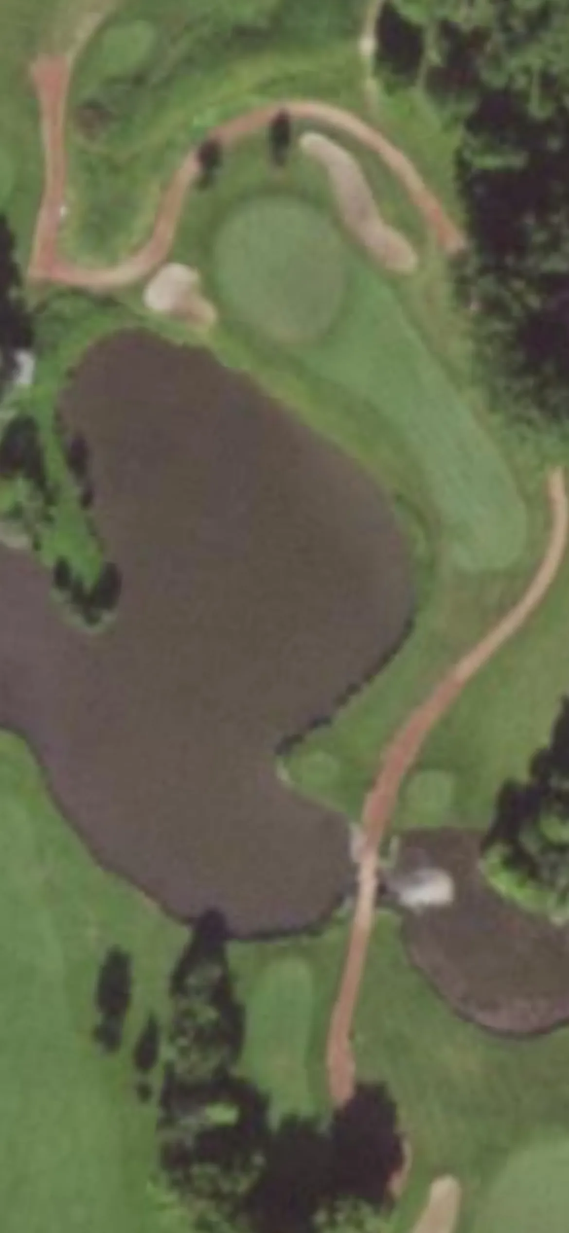 Western Lakes hole 17 aerial preview, par 3, 194 yards