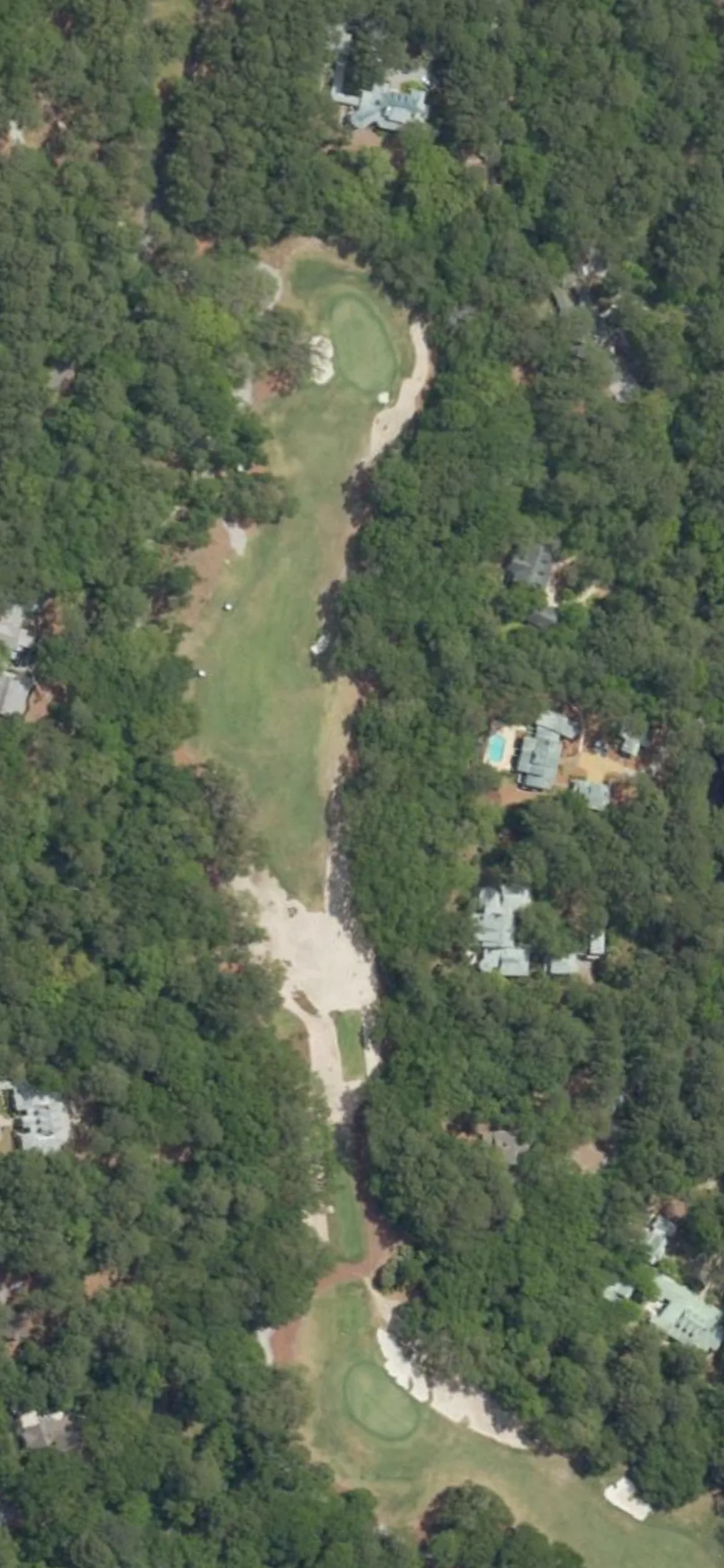 Old Tabby Links hole 8 aerial preview, par 4, 410 yards