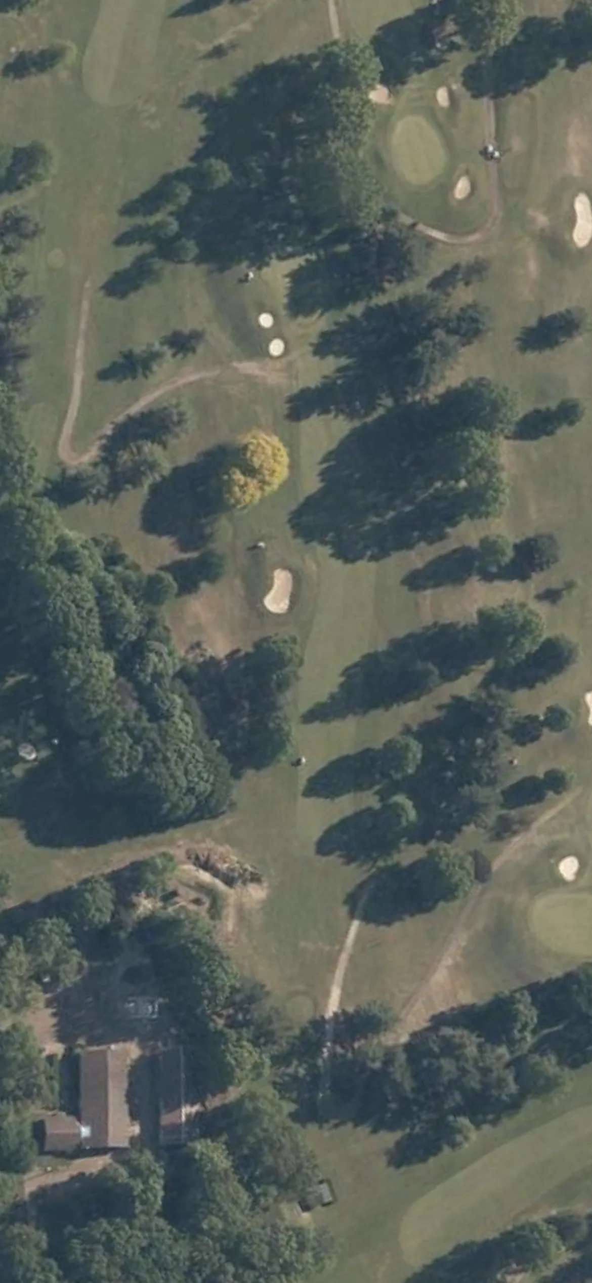 Mayfair Country Club hole 5 aerial preview, par 4, 310 yards