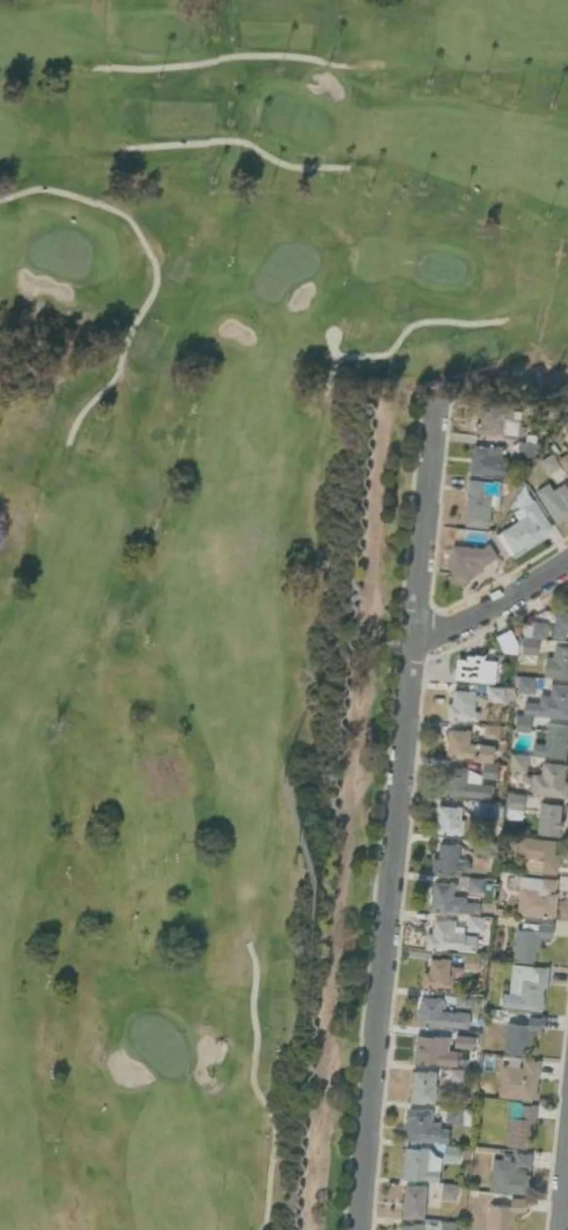 Westchester Golf Course hole 17 aerial preview, par 4, 345 yards