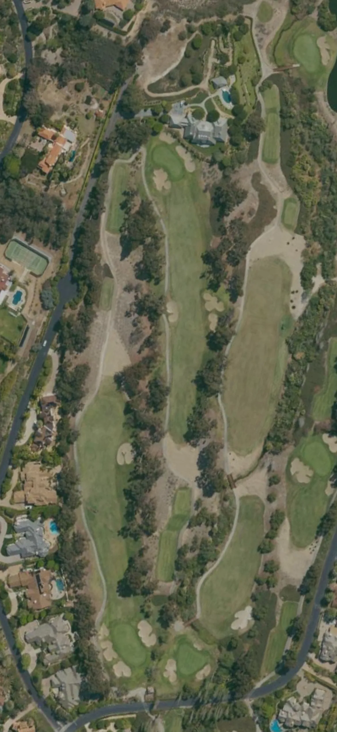 Del Mar Country Club hole 7 aerial preview, par 4, 427 yards