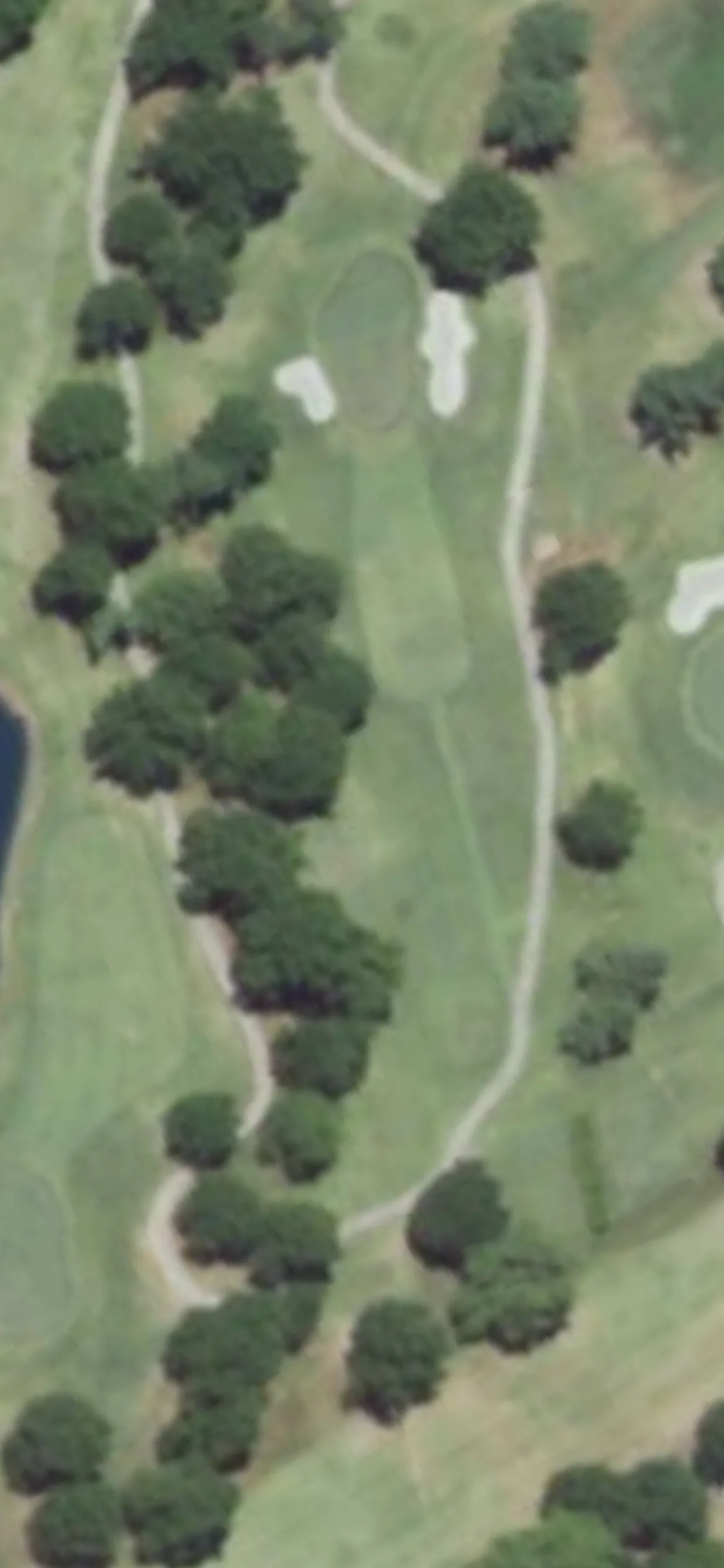 Twin Hills Golf & Country Club hole 14 aerial preview, par 3, 181 yards