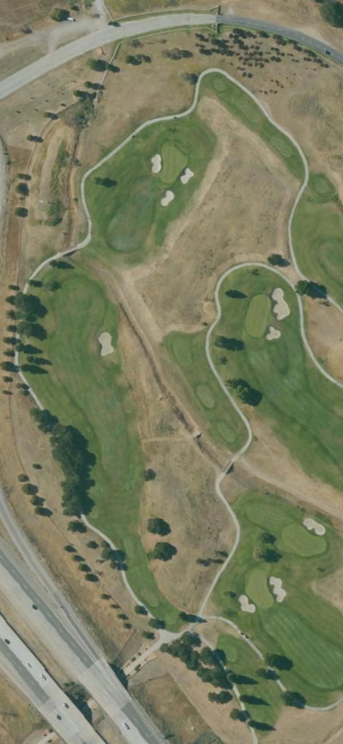 Coyote Creek GC - Tournament hole 15 aerial preview, par 4, 423 yards
