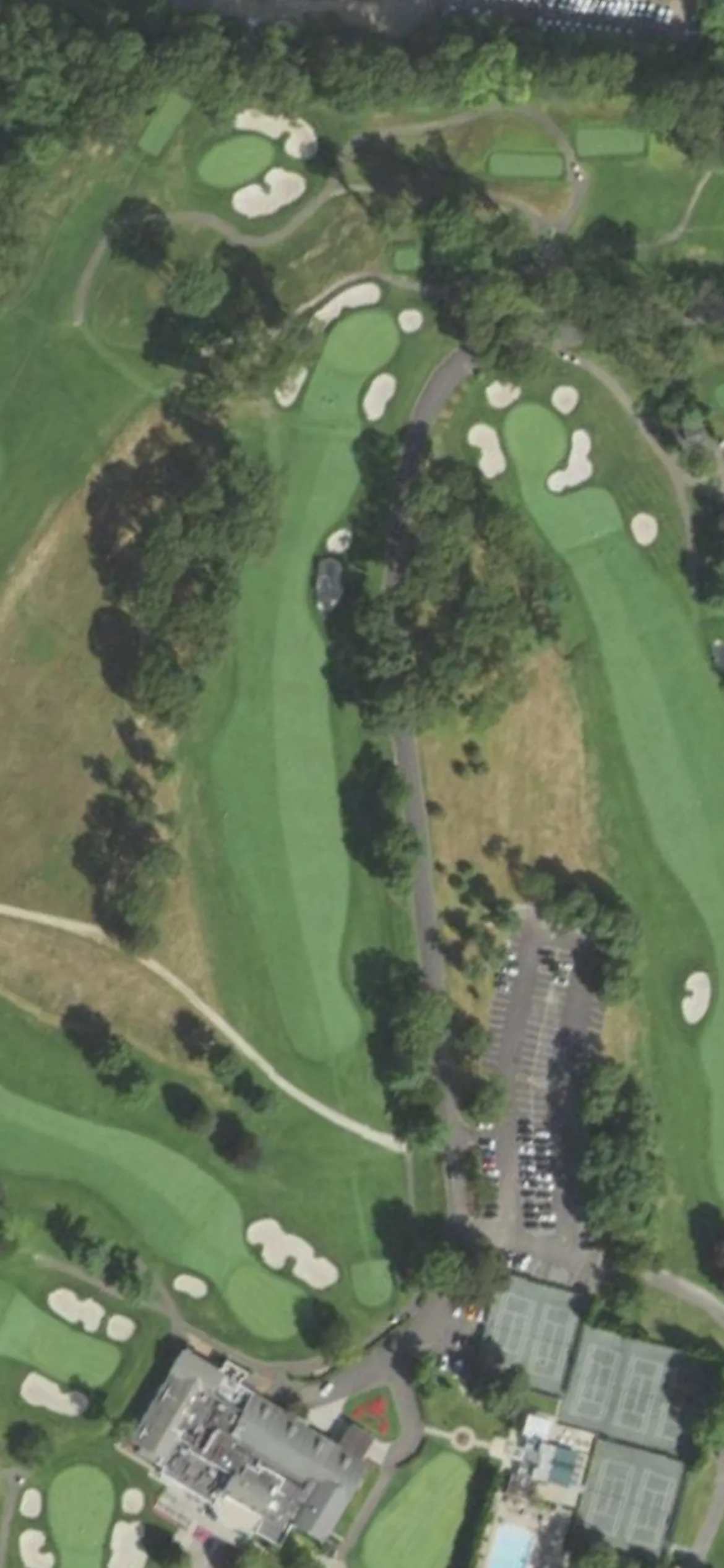 Glen Head Country Club hole 10 aerial preview, par 4, 373 yards