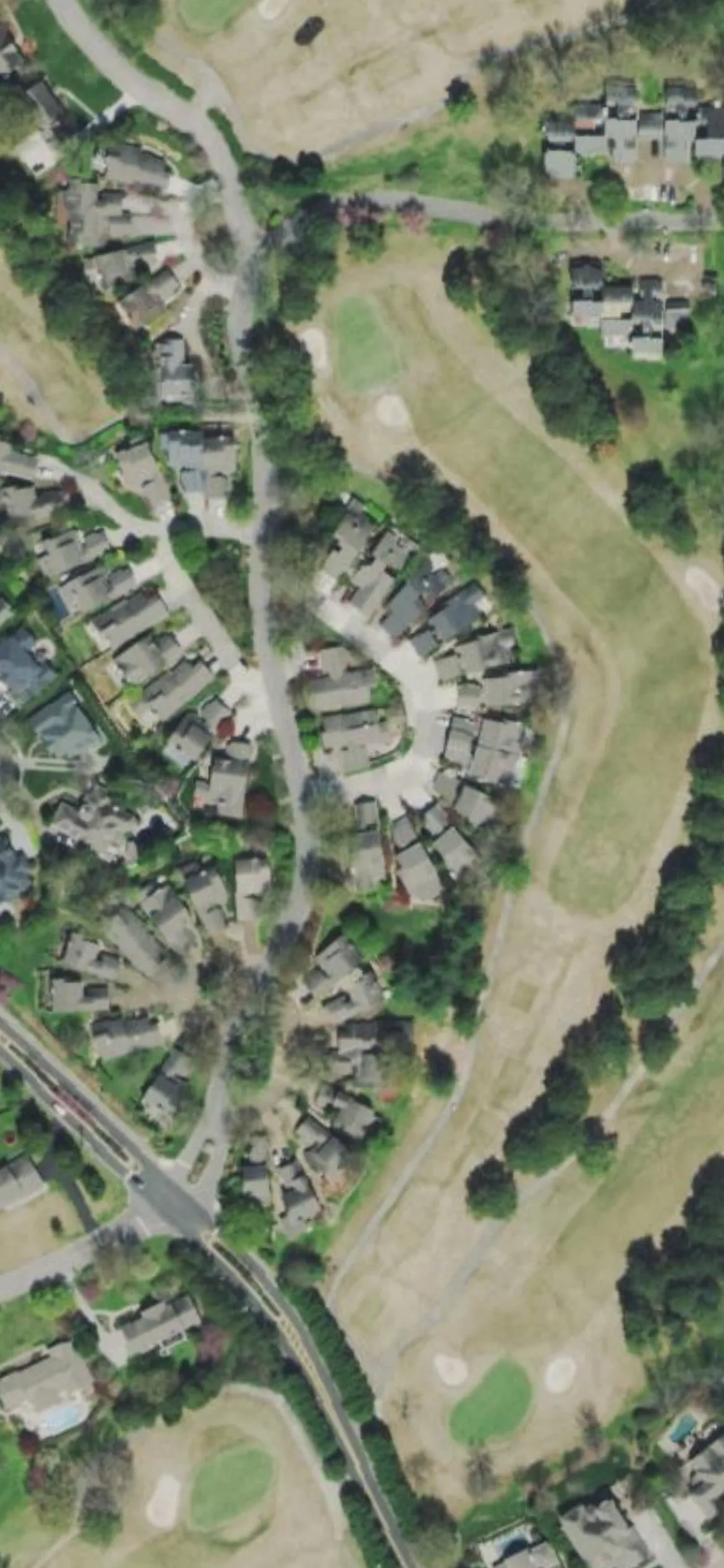 Fox Den Country Club hole 11 aerial preview, par 4, 413 yards