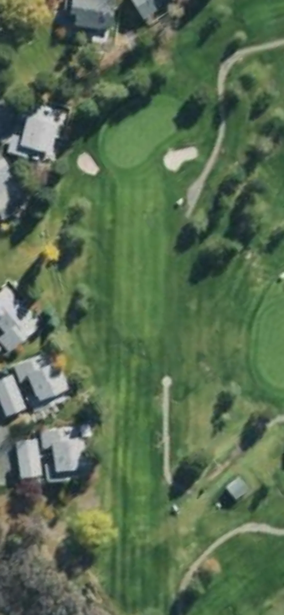 Glenmoor GC hole 7 aerial preview, par 3, 190 yards