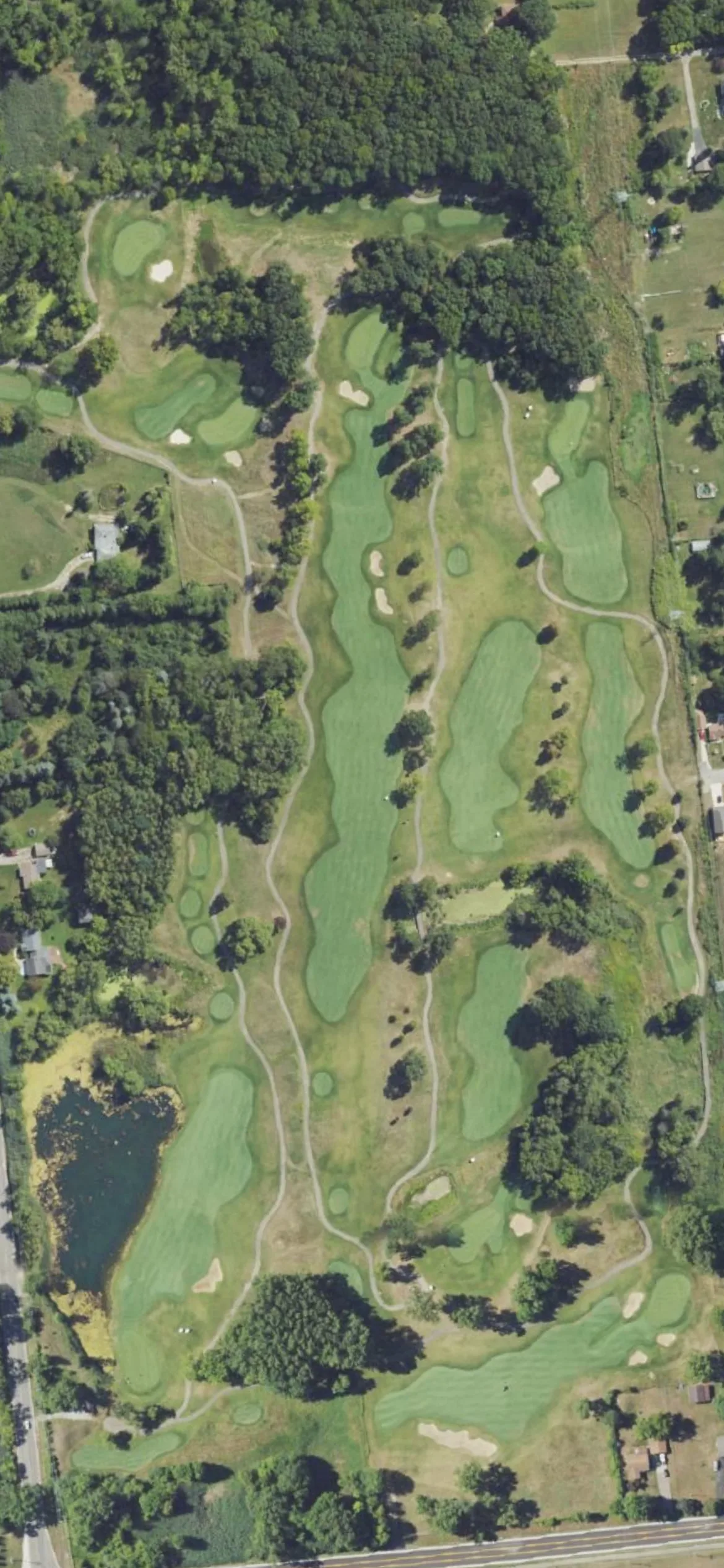 Fieldstone GC hole 7 aerial preview, par 5, 582 yards