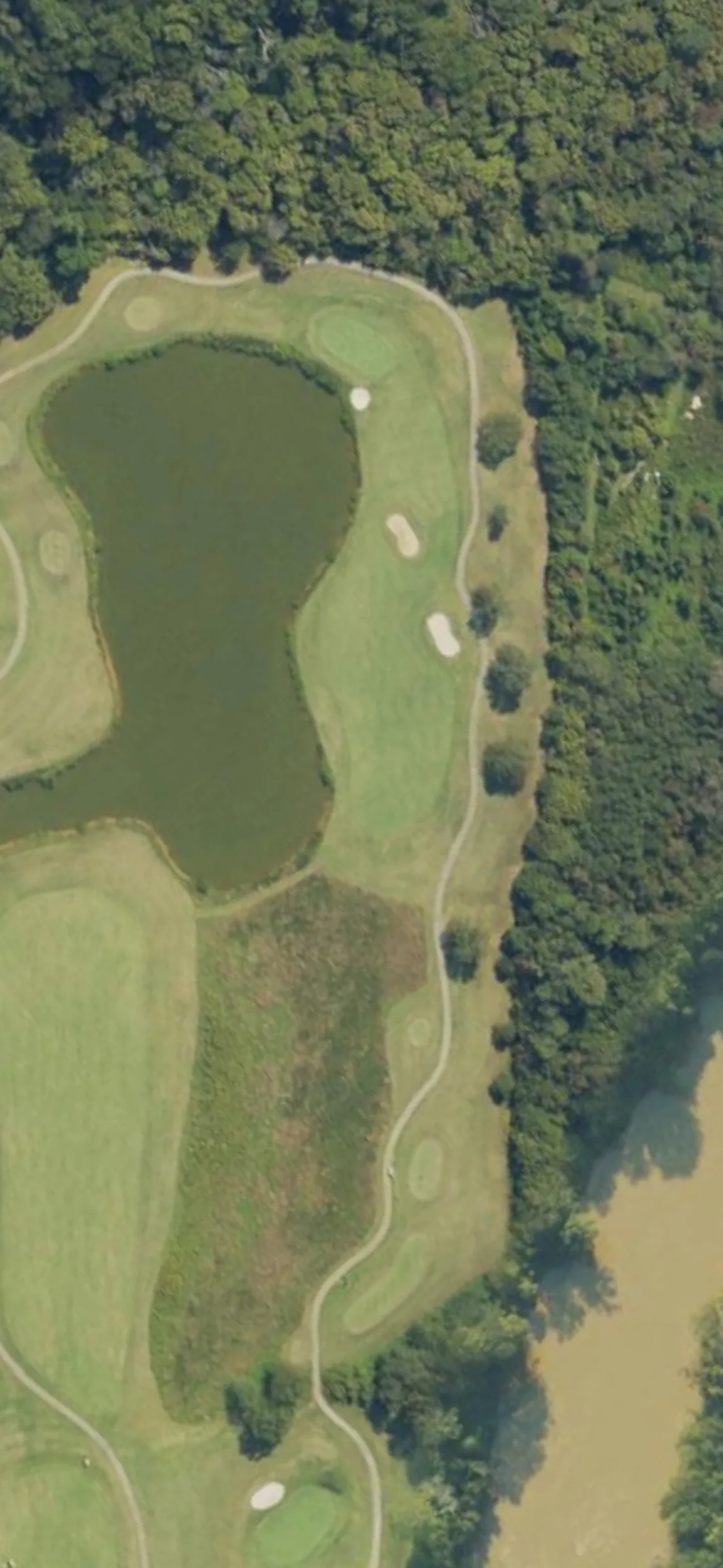 Salem Glen CC hole 6 aerial preview, par 4, 354 yards