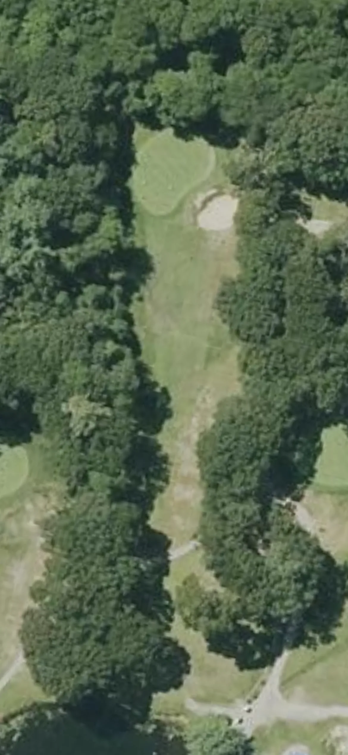 Rockland Golf Course hole 14 aerial preview, par 3, 166 yards