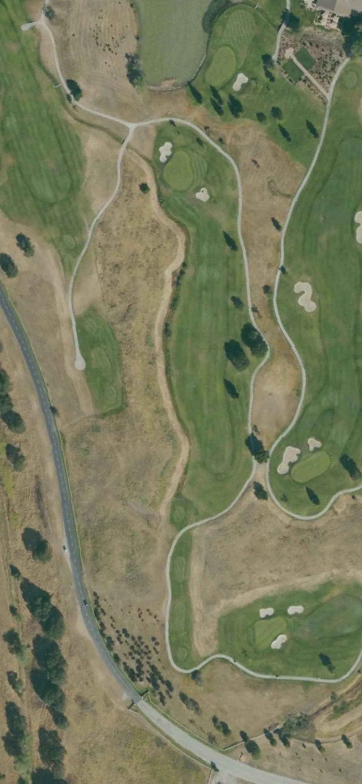 Coyote Creek GC - Tournament hole 16 aerial preview, par 4, 428 yards