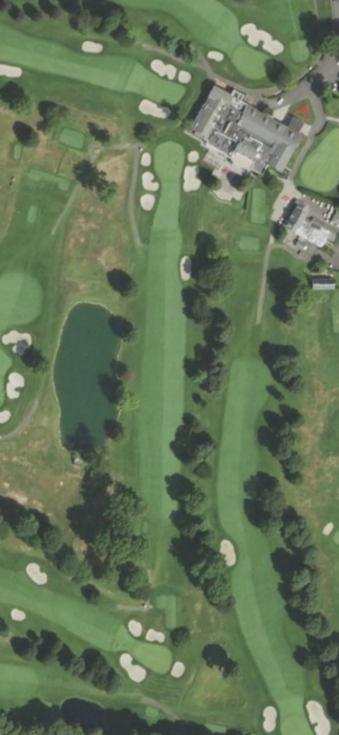 Glen Head Country Club hole 6 aerial preview, par 4, 400 yards