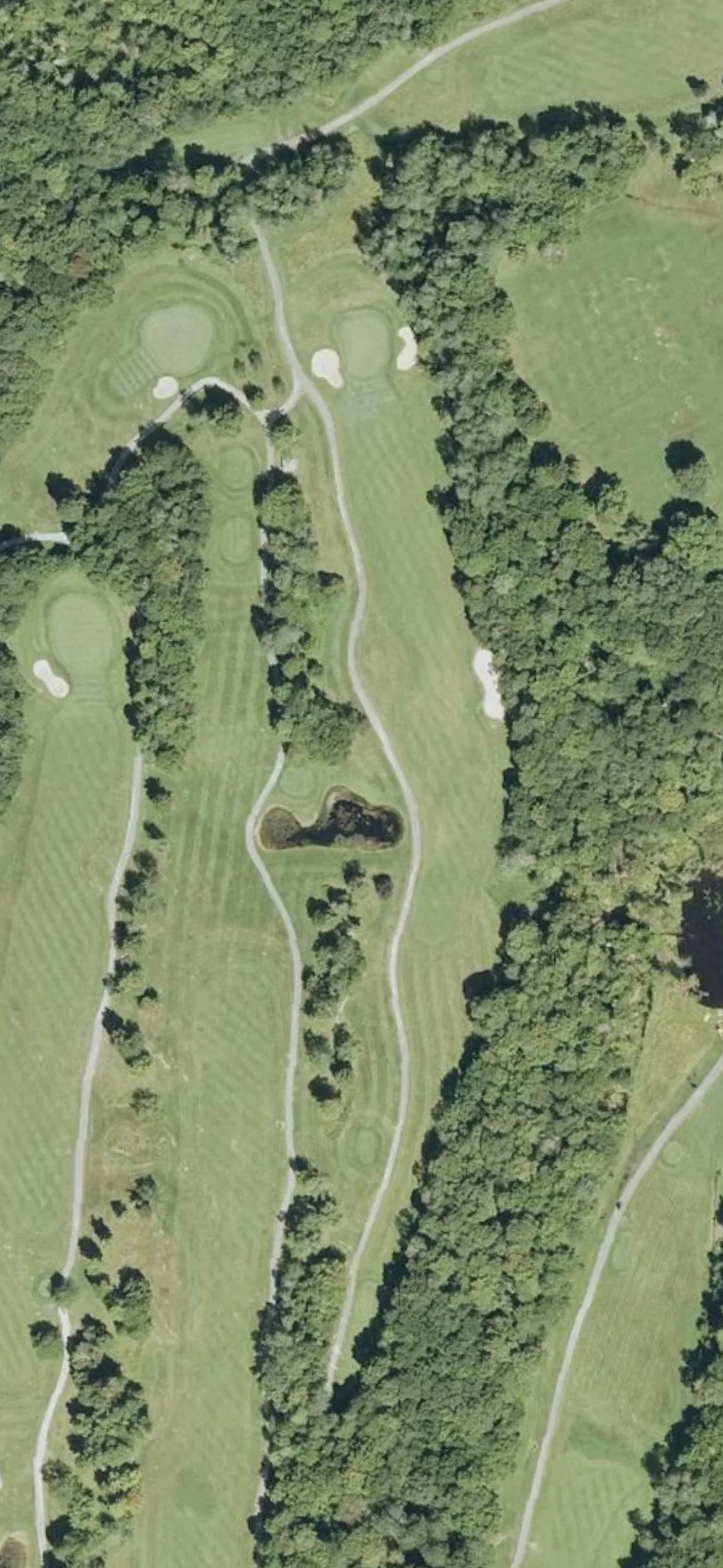 Mount Snow Country Club hole 8 aerial preview, par 4, 422 yards
