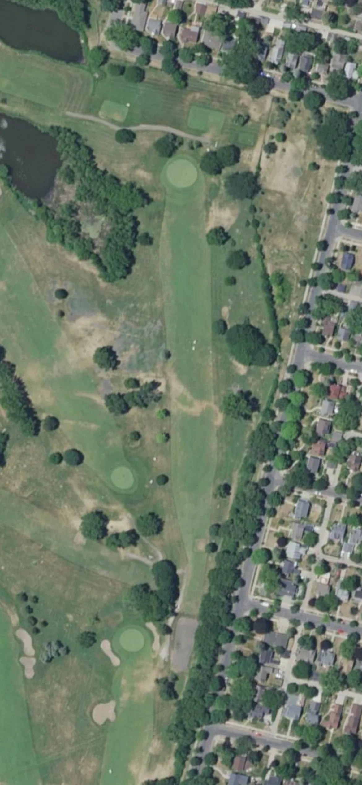 Hiawatha Golf Club hole 5 aerial preview, par 4, 416 yards