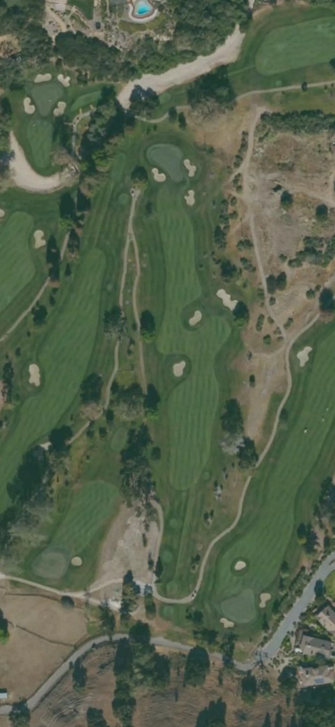 Corral de Tierra CC hole 6 aerial preview, par 4, 382 yards