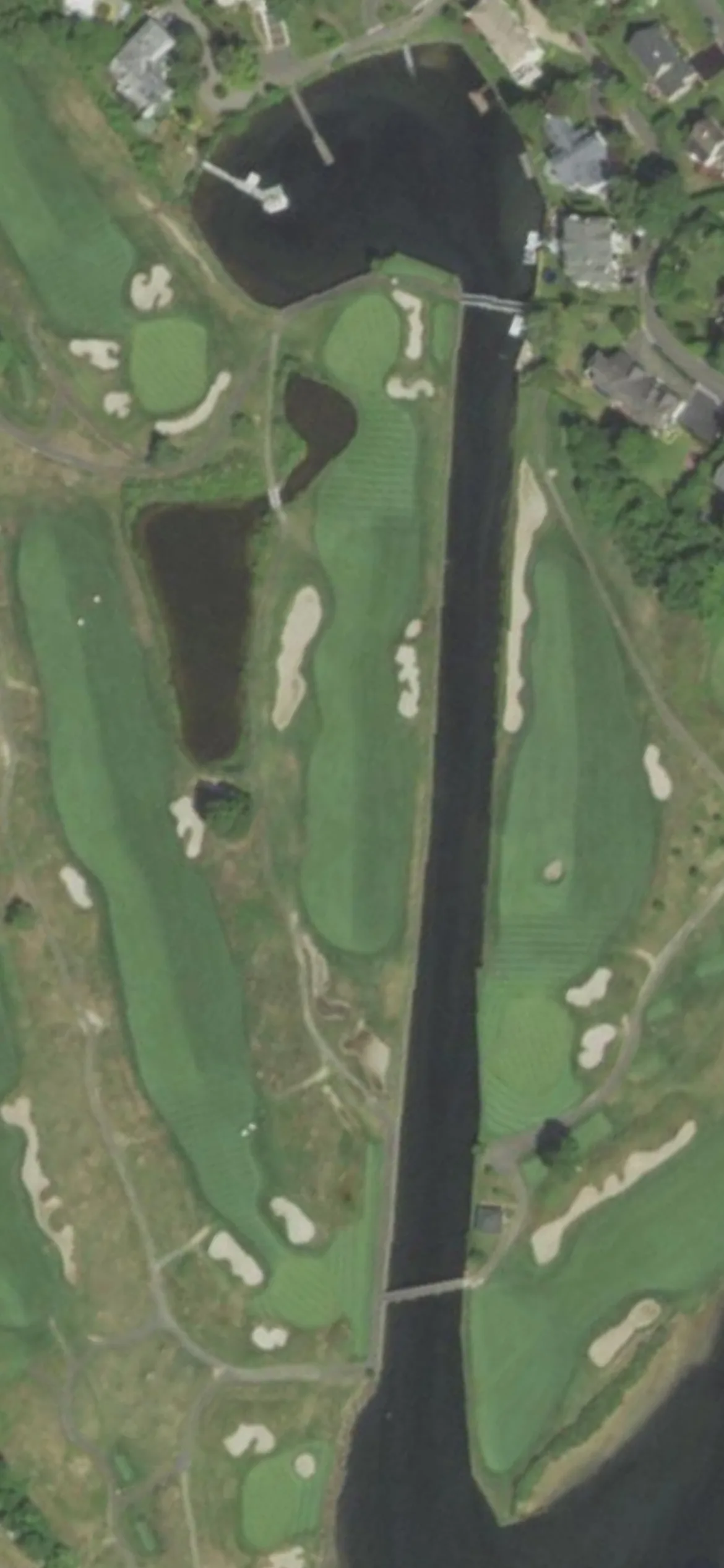 Seawane Club hole 3 aerial preview, par 4, 375 yards