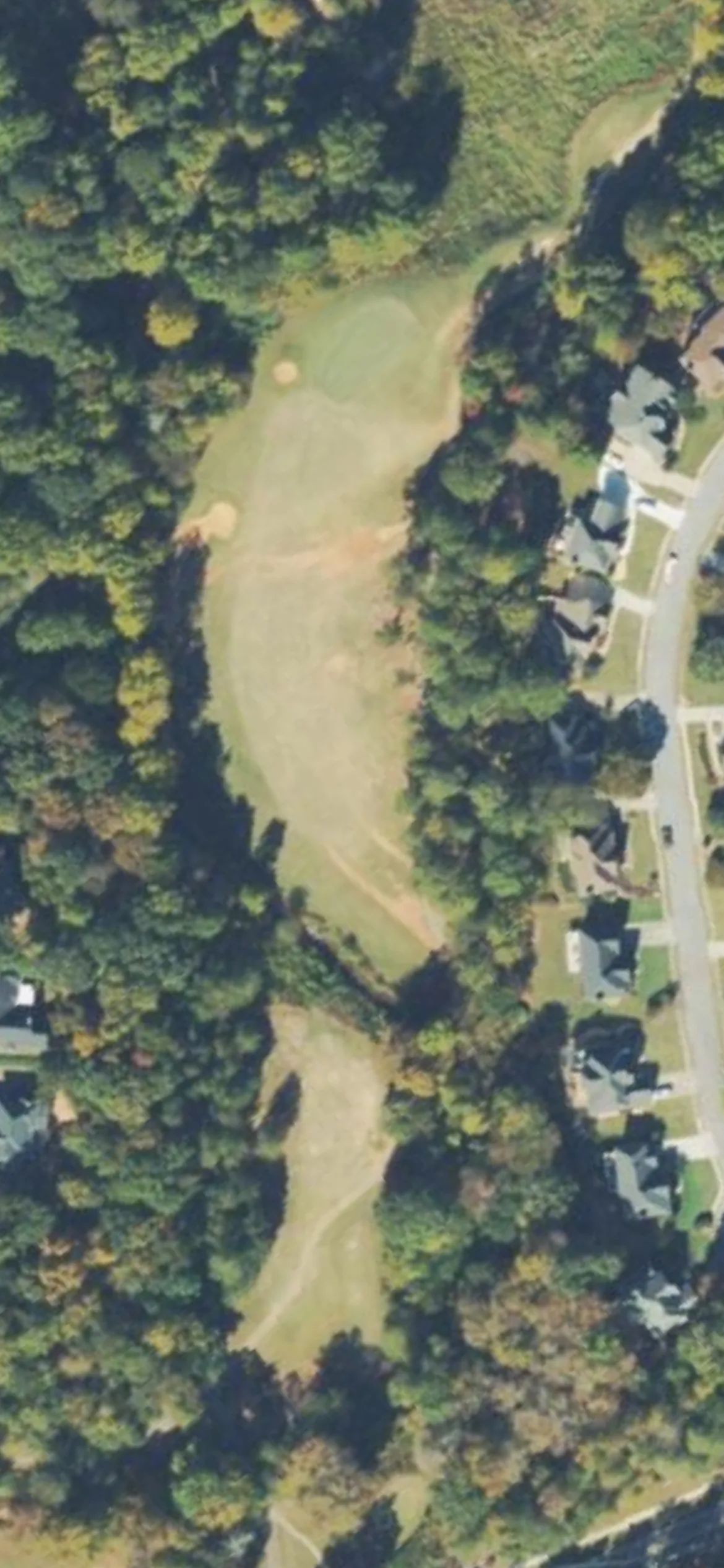 Trophy Club of Apalachee hole 11 aerial preview, par 4, 322 yards