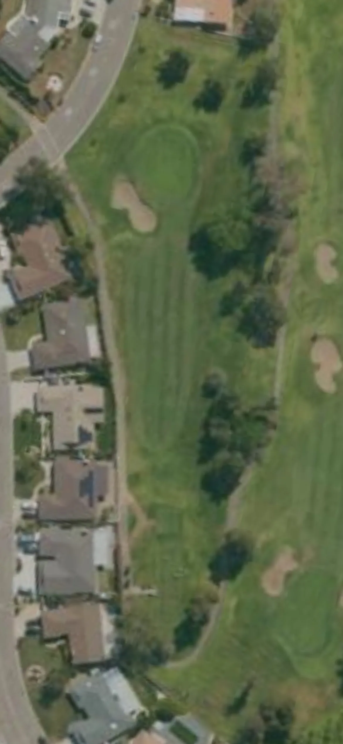 The Links at Lakehouse hole 6 aerial preview, par 3, 163 yards