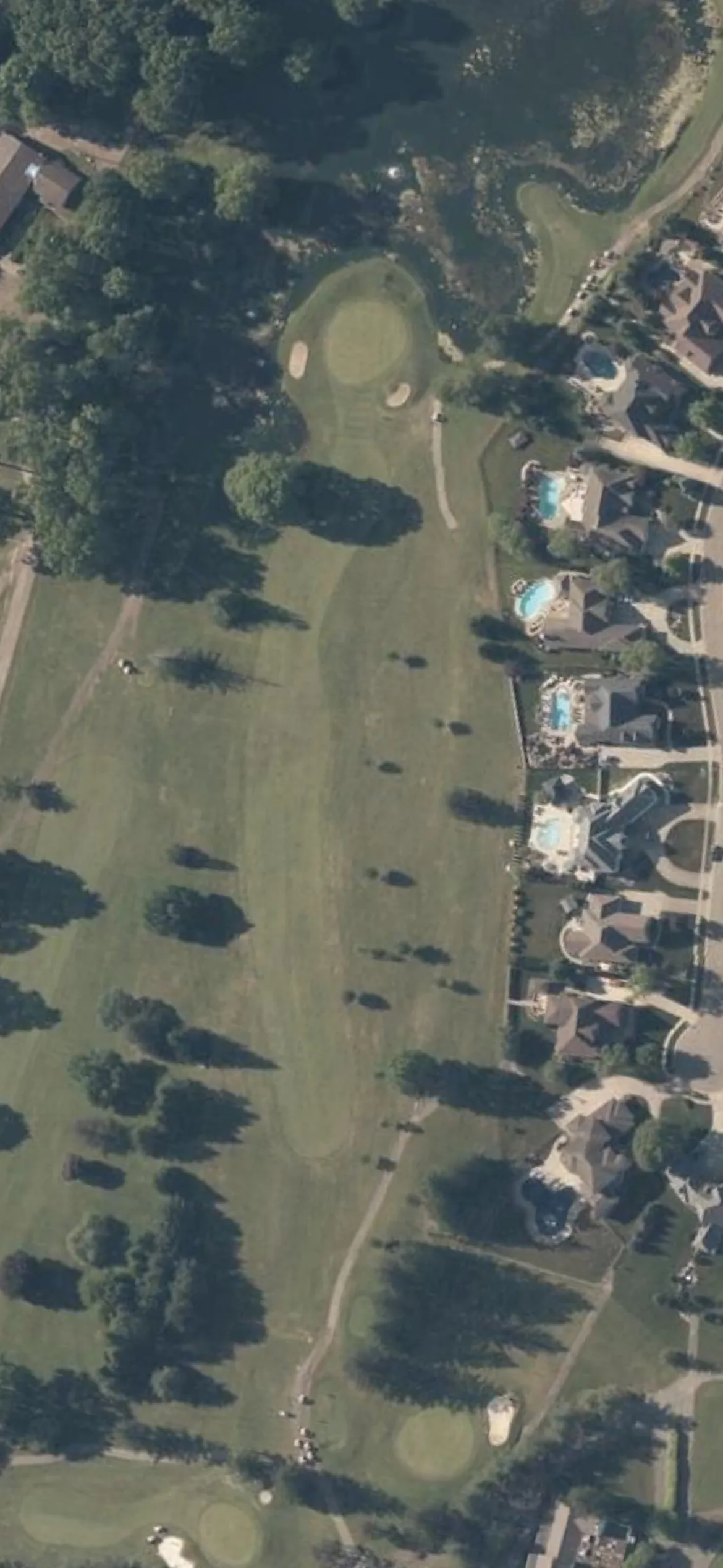Mayfair Country Club hole 10 aerial preview, par 4, 367 yards