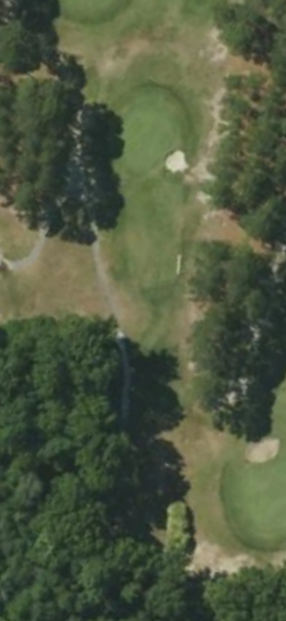 Southern Wayne CC hole 16 aerial preview, par 3, 163 yards