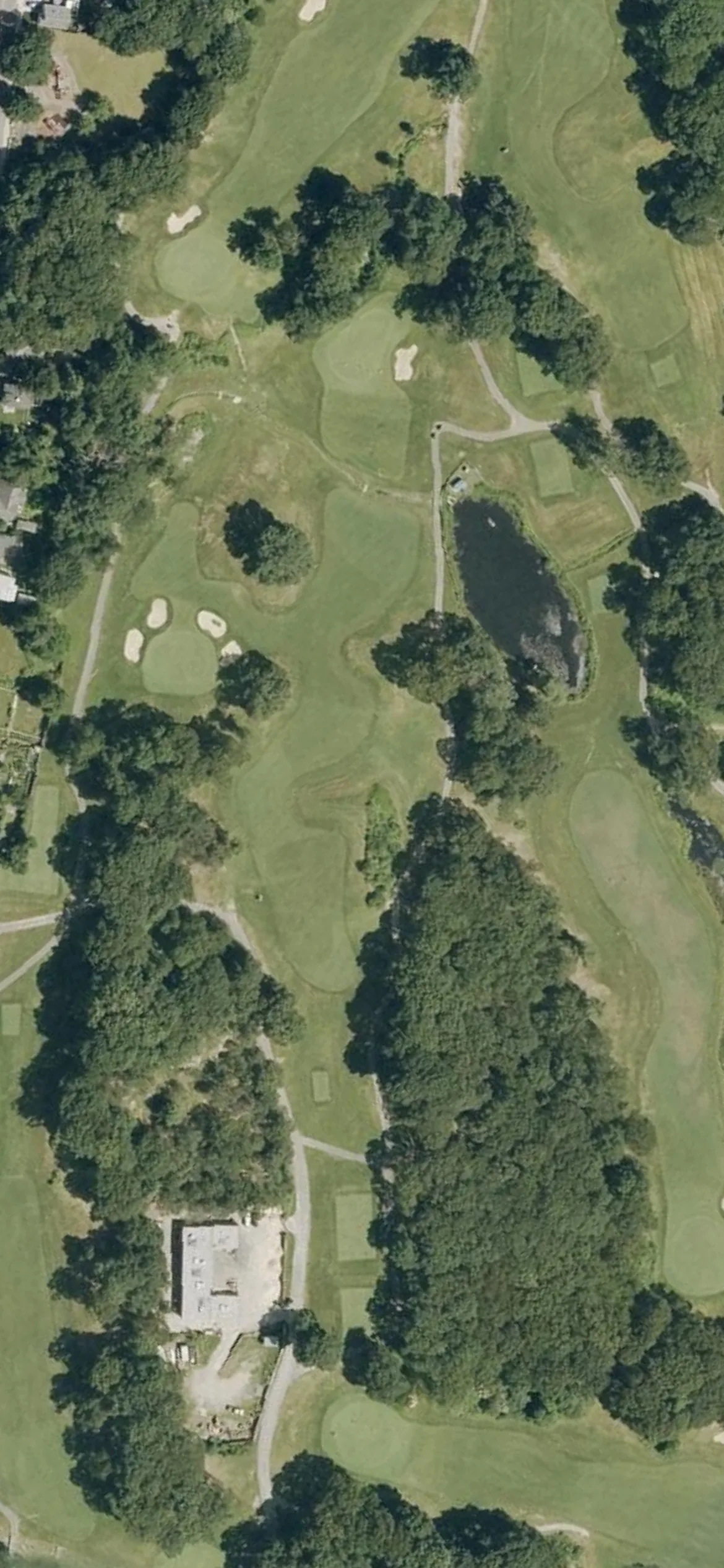 George Wright Municipal Golf Course hole 12 aerial preview, par 4, 412 yards