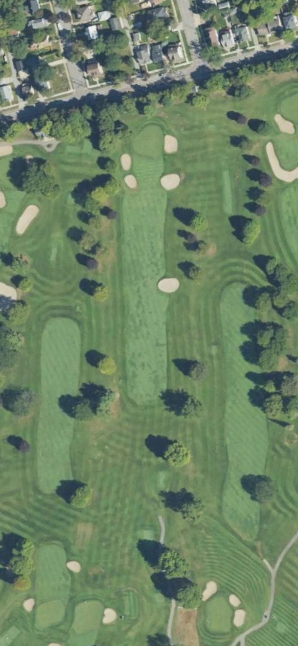 Kent Country Club hole 8 aerial preview, par 4, 405 yards