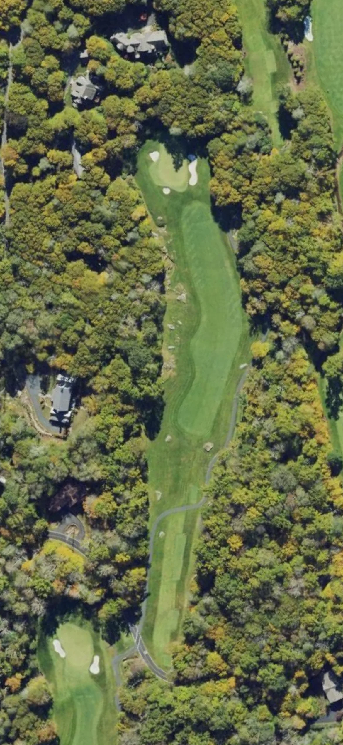 Grandfather G&CC - Grandfather hole 3 aerial preview, par 4, 405 yards