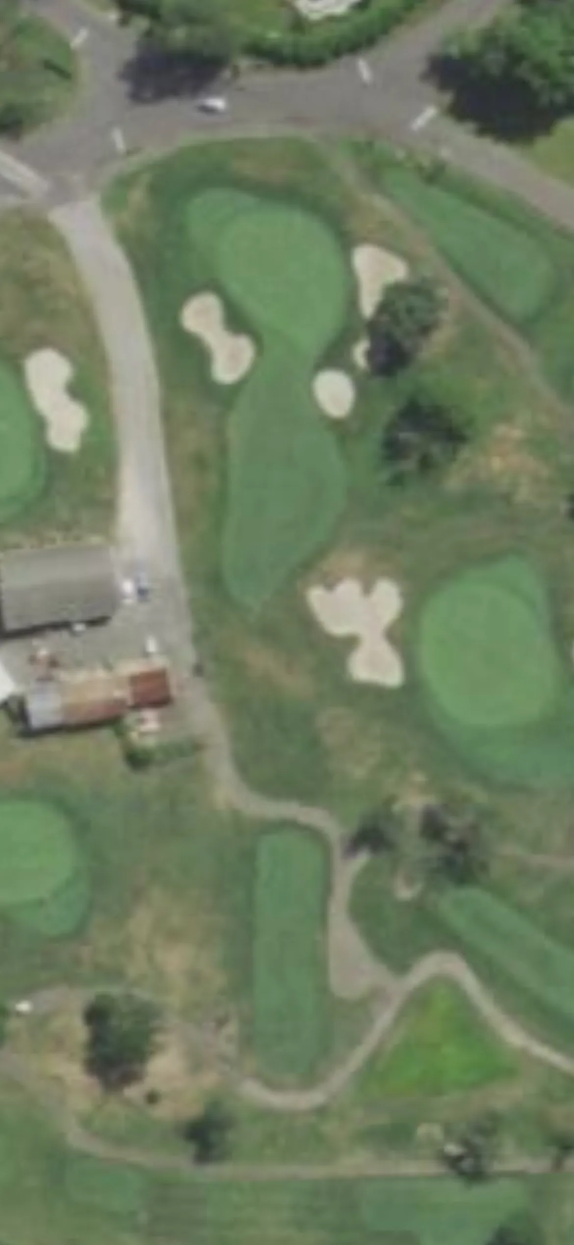 Lawrence Yacht & Country Club hole 4 aerial preview, par 3, 155 yards