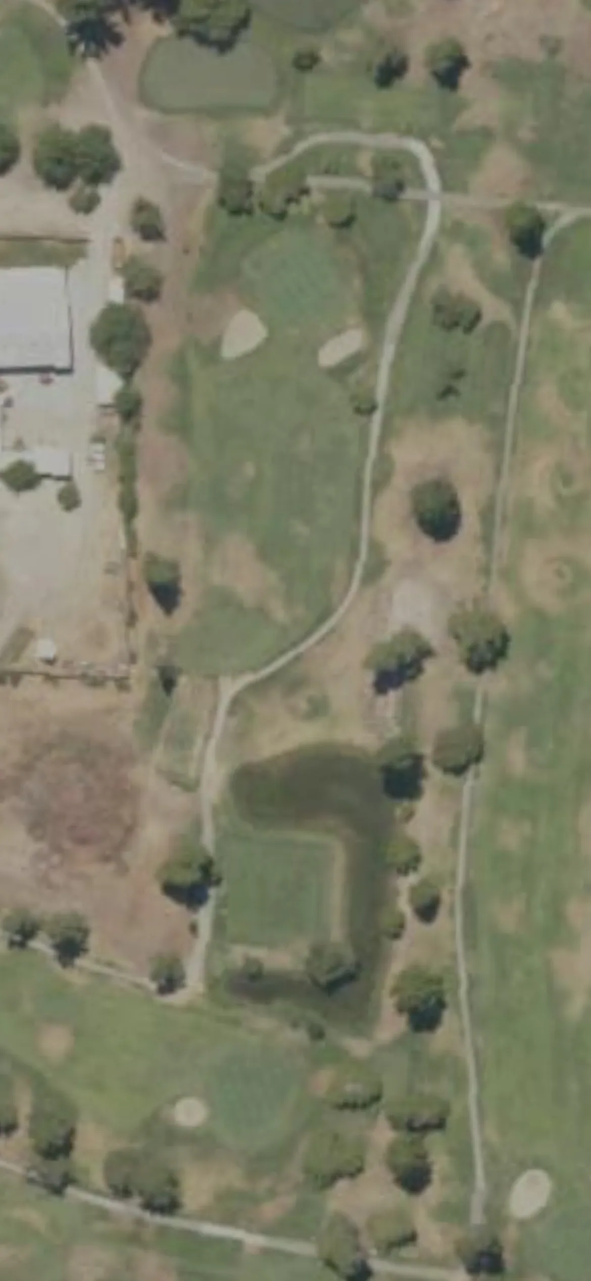 Rancho Del Rey GC hole 8 aerial preview, par 3, 200 yards