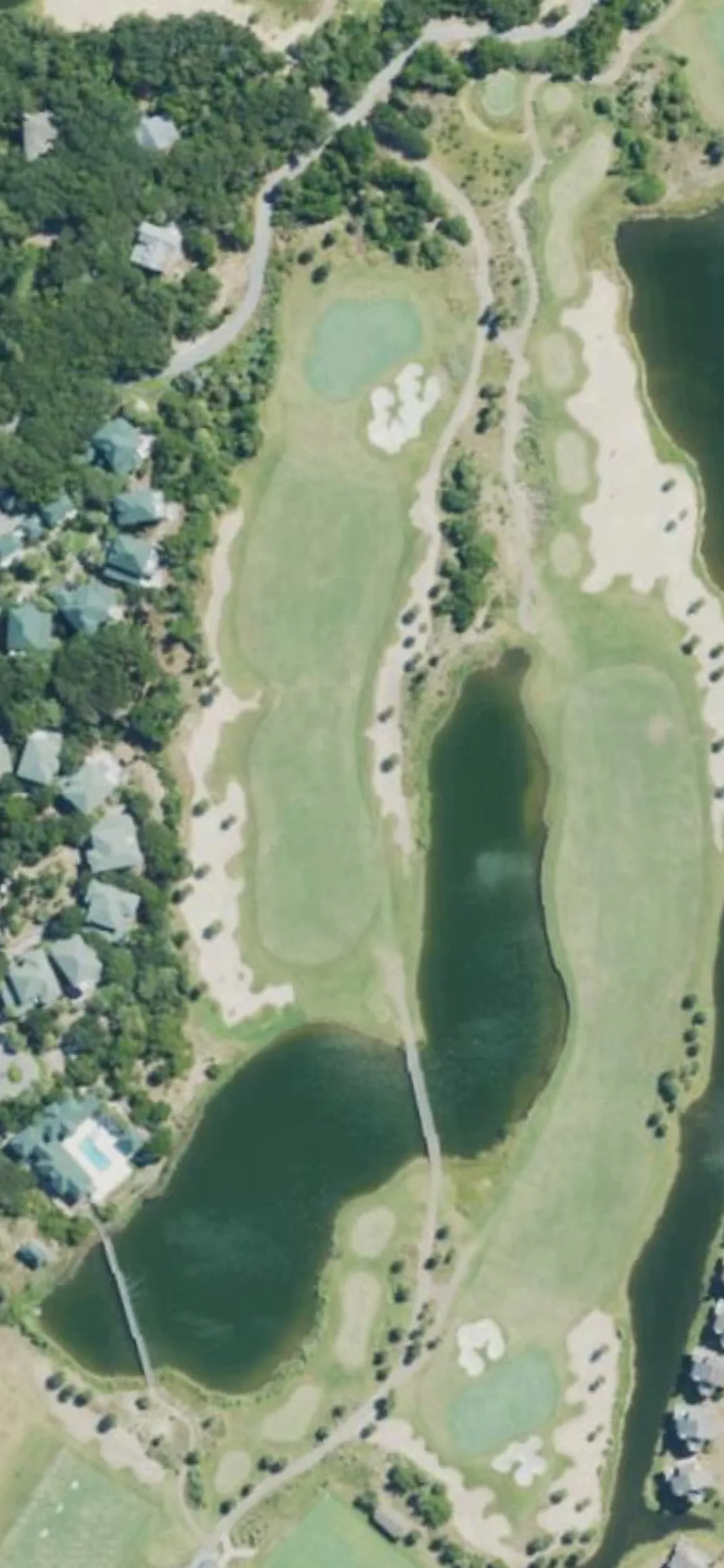 Bald Head Island Club hole 10 aerial preview, par 4, 369 yards