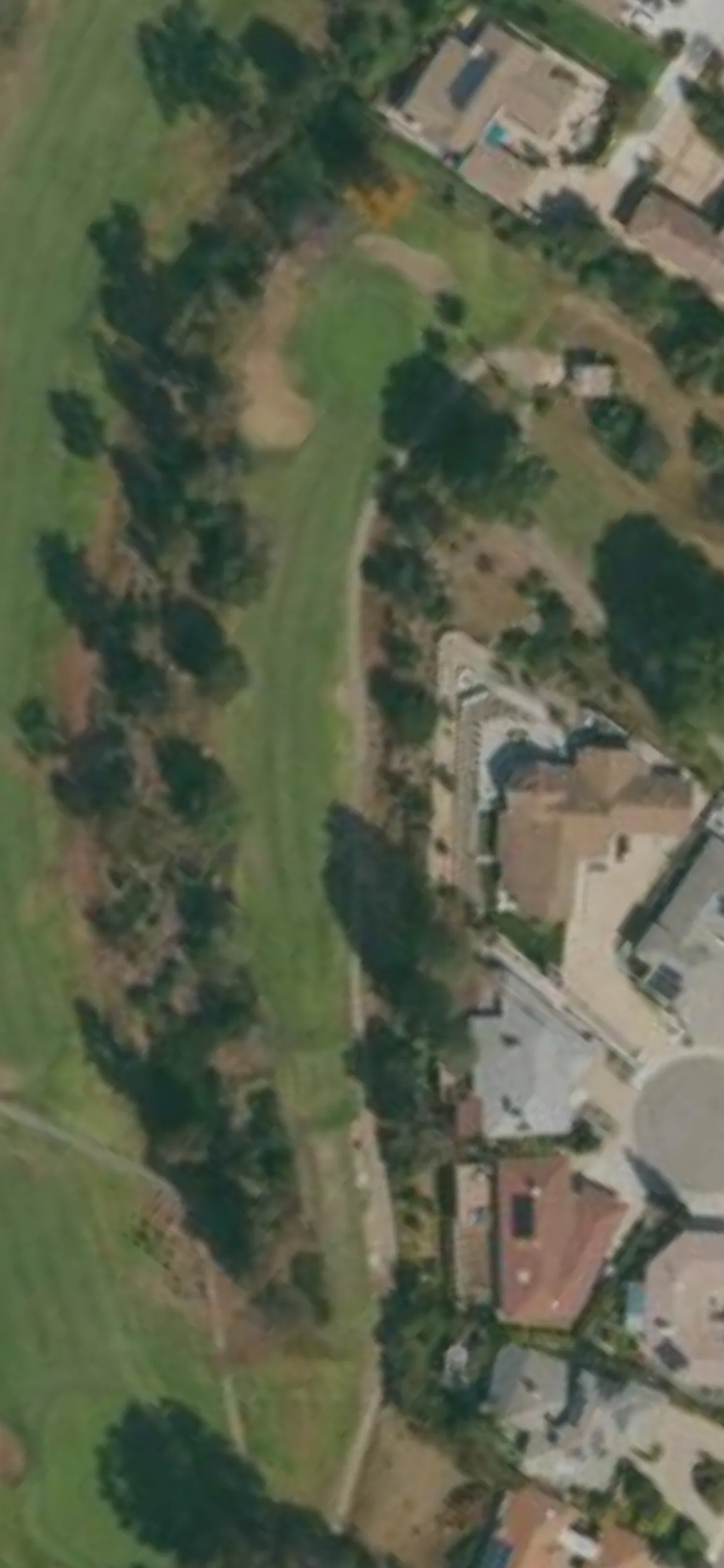 The Links at Lakehouse hole 13 aerial preview, par 3, 166 yards