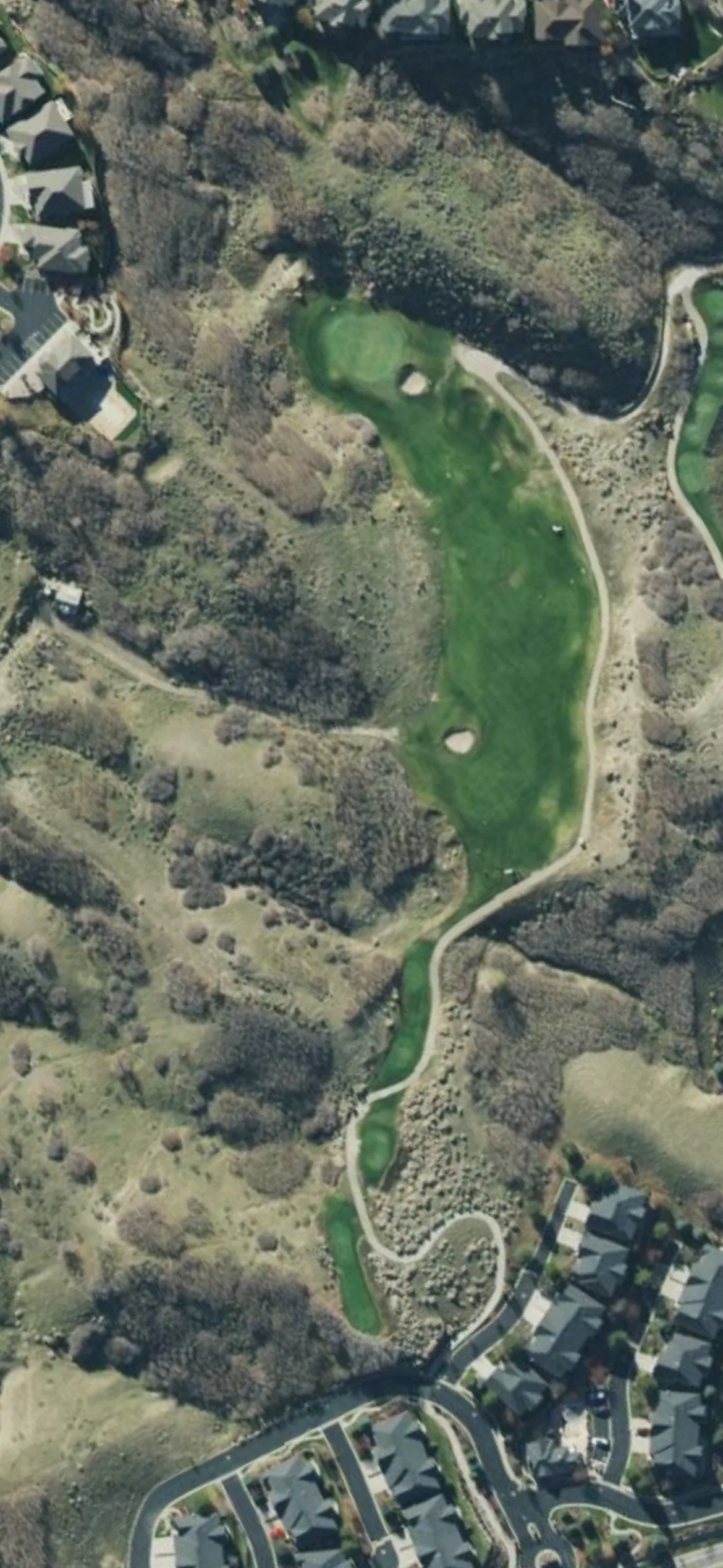South Mountain GC hole 17 aerial preview, par 4, 370 yards