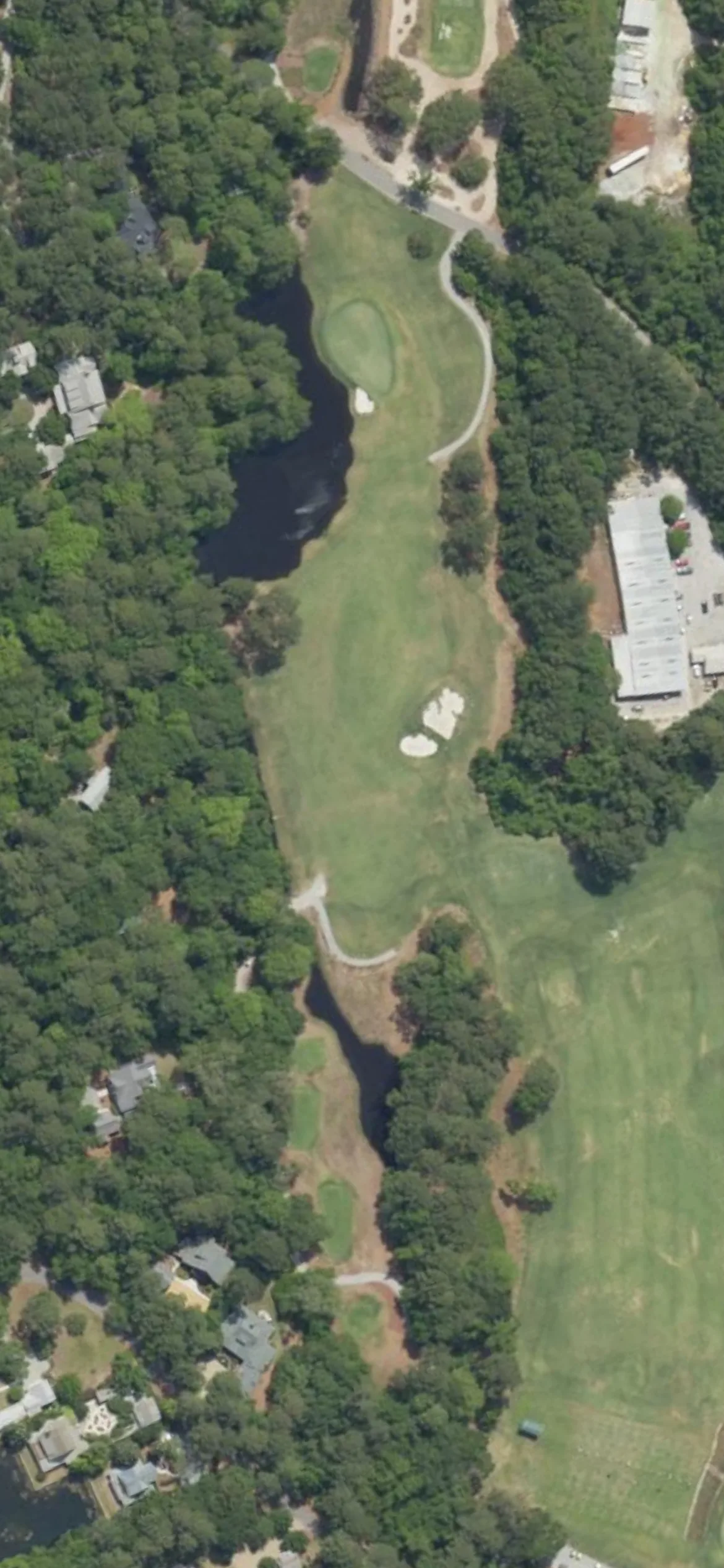 Old Tabby Links hole 10 aerial preview, par 4, 400 yards