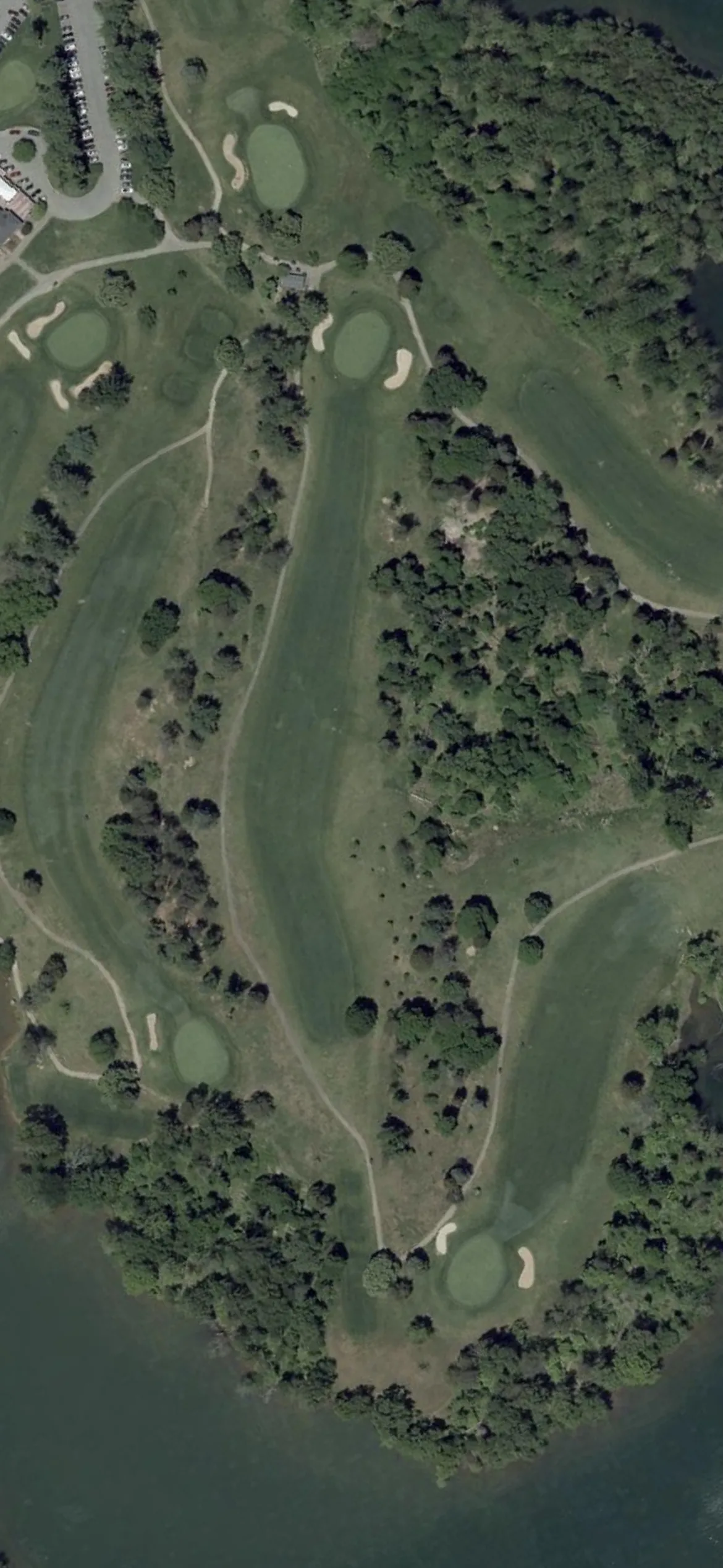 Pine Ridge Golf Course hole 12 aerial preview, par 5, 494 yards