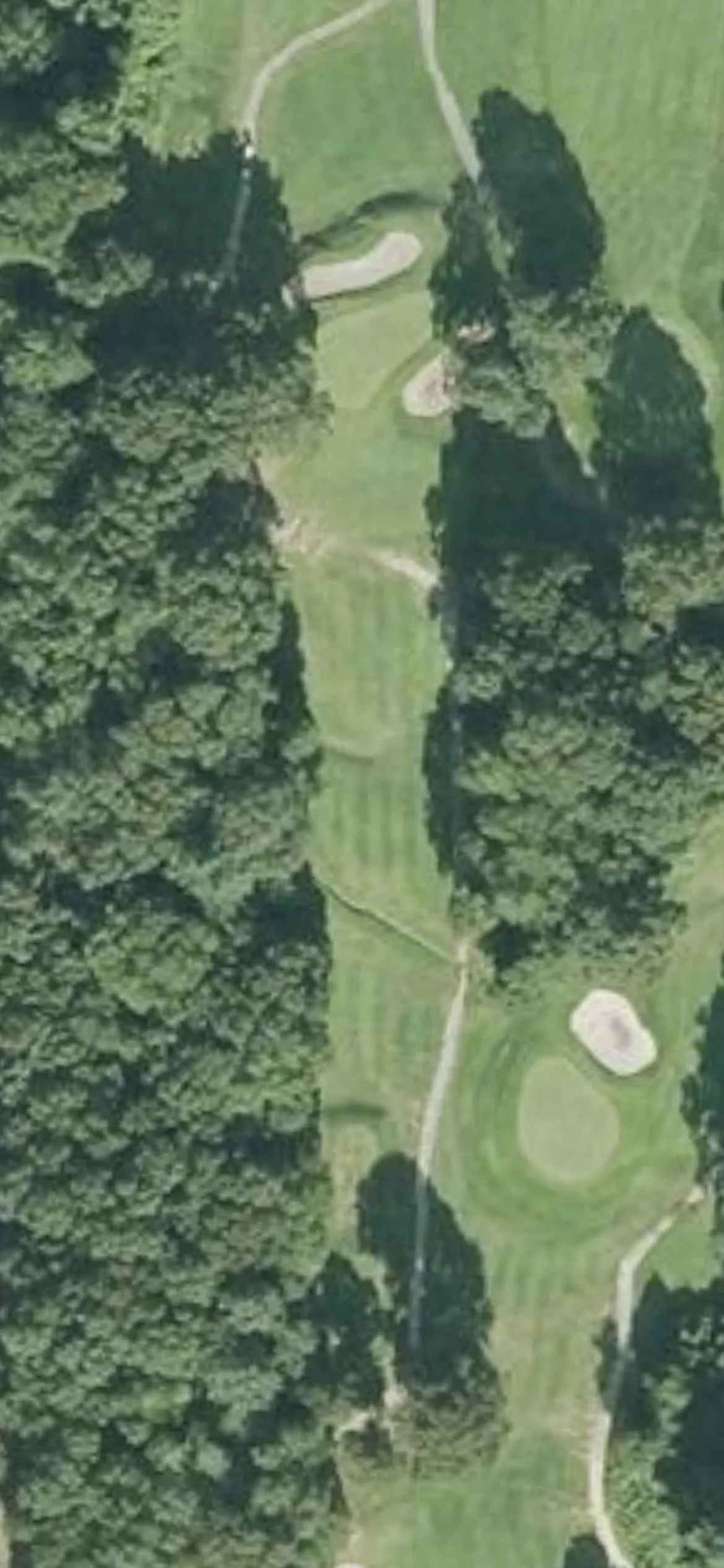 Whaling City Golf Course hole 13 aerial preview, par 3, 174 yards