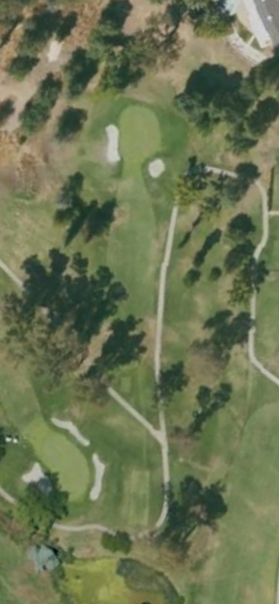 Stockton GCC hole 3 aerial preview, par 3, 196 yards