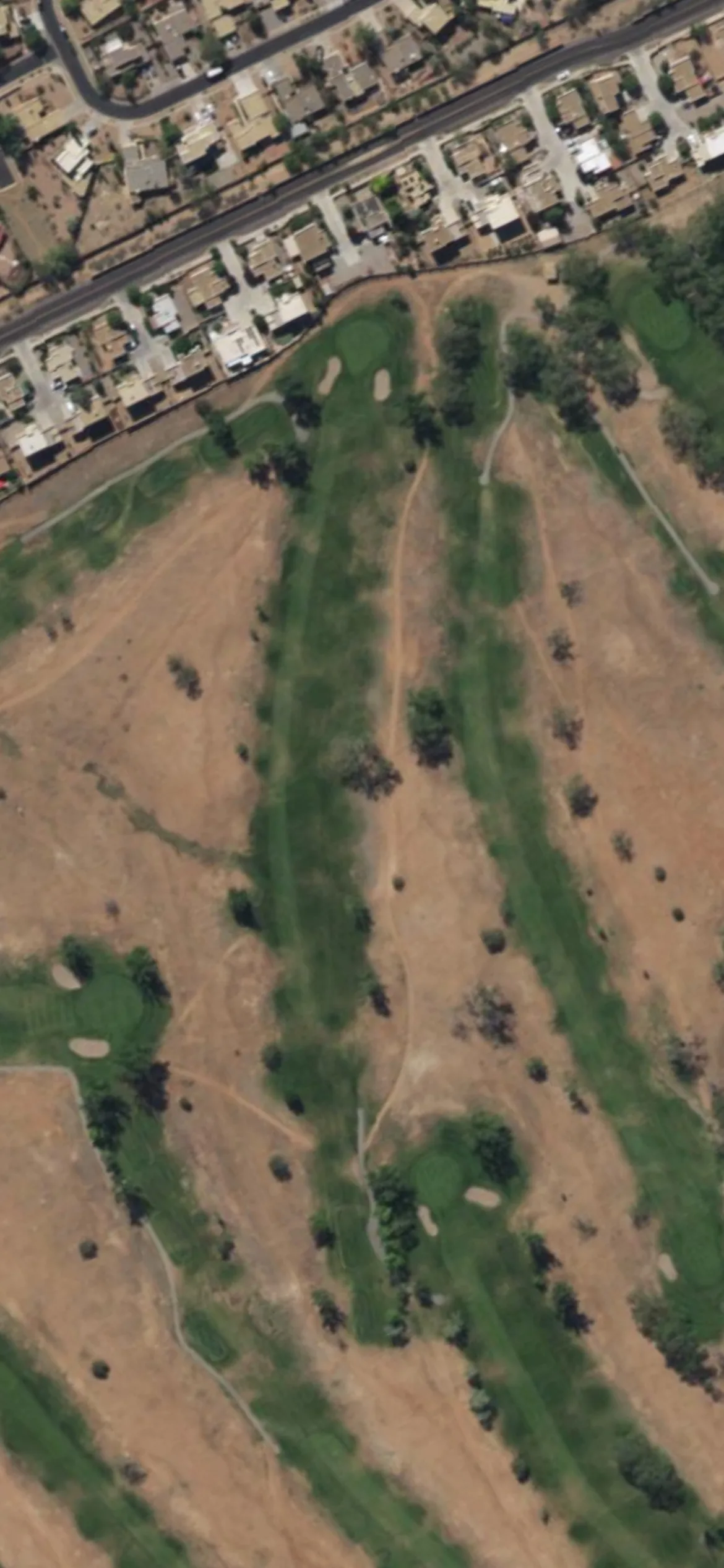 Santa Fe CC hole 2 aerial preview, par 4, 441 yards