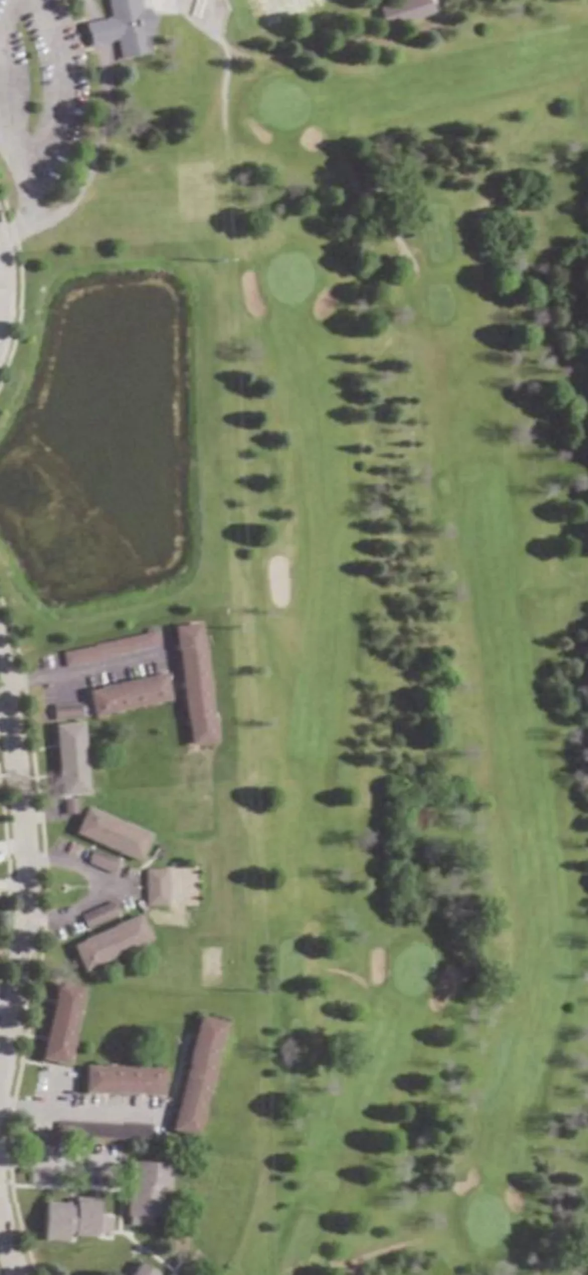 Westhaven Golf Club hole 9 aerial preview, par 4, 402 yards