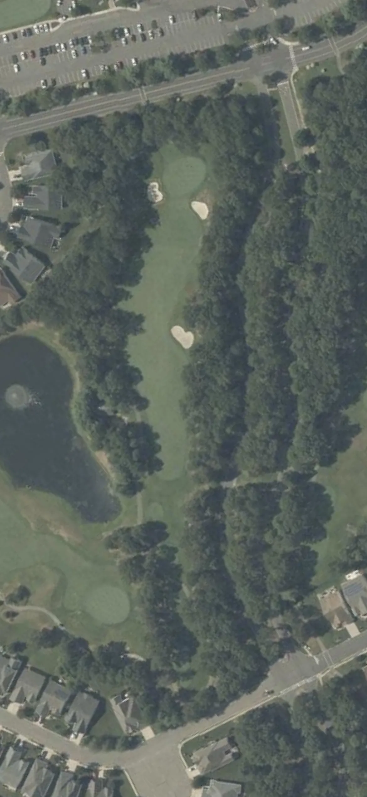 Westlake Golf & Country Club hole 9 aerial preview, par 4, 333 yards