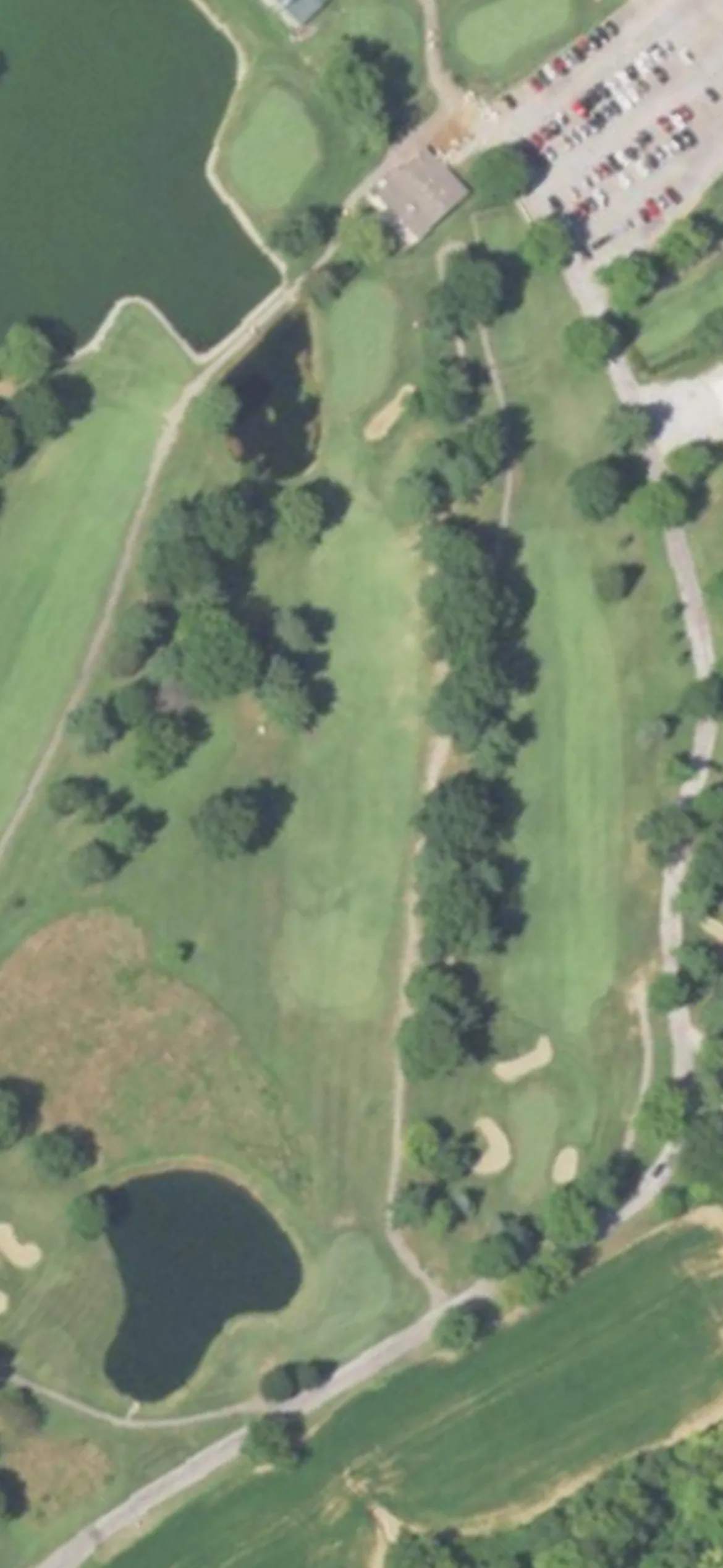 Tamarack Country Club hole 15 aerial preview, par 4, 330 yards