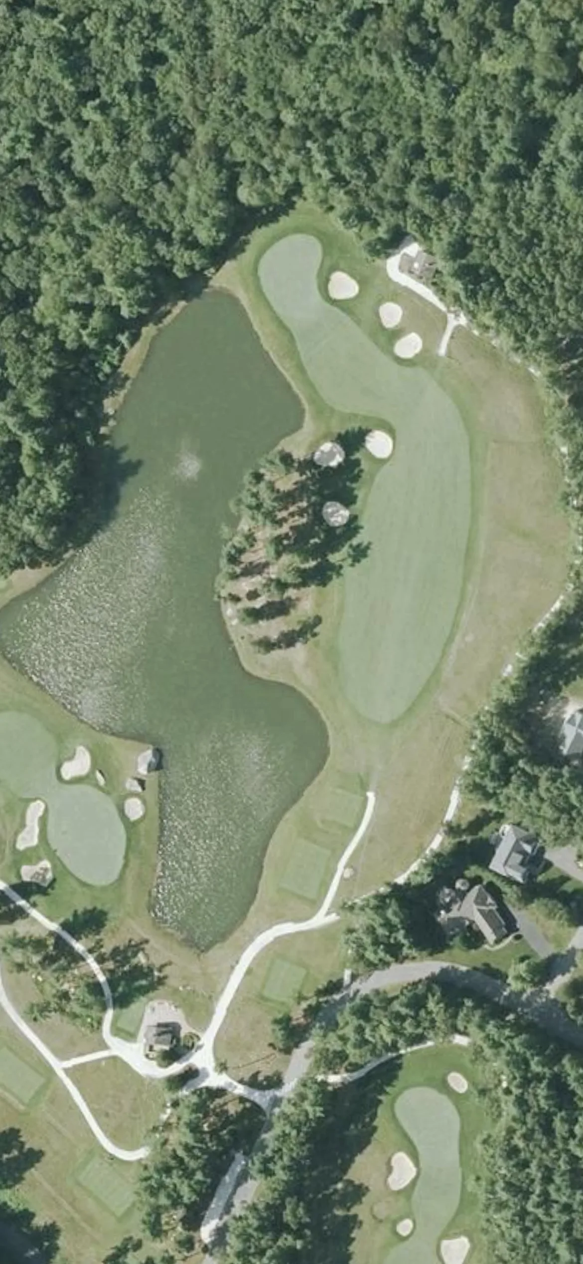 Bay Club at Mattapoisett hole 10 aerial preview, par 4, 376 yards