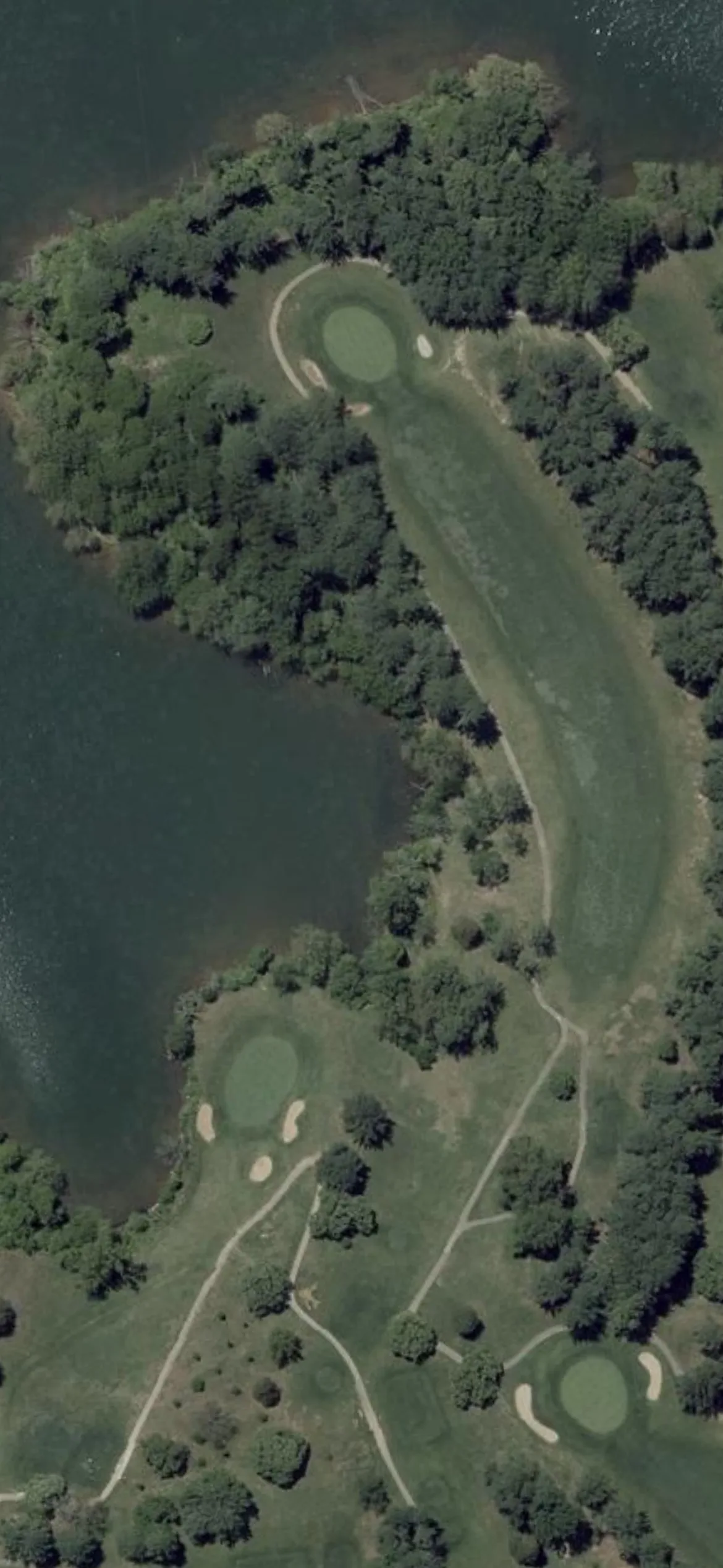 Pine Ridge Golf Course hole 2 aerial preview, par 4, 426 yards
