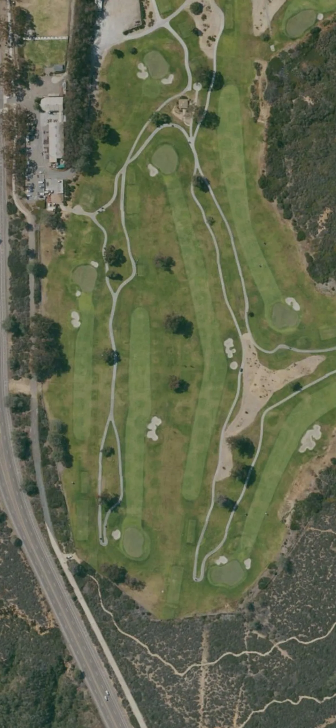 Torrey Pines Municipal Golf Course - North hole 5 aerial preview, par 5, 525 yards