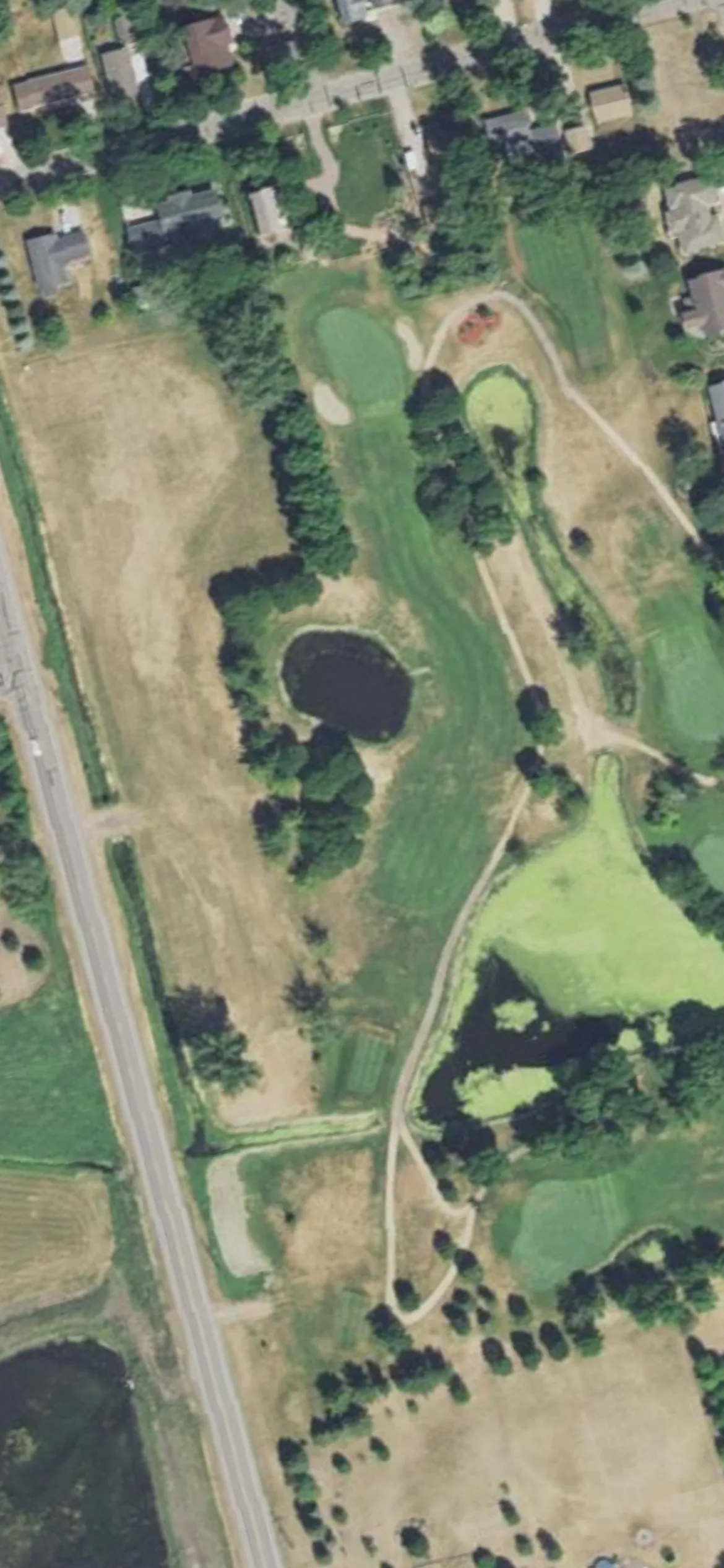 Litchfield Golf Club hole 6 aerial preview, par 4, 370 yards