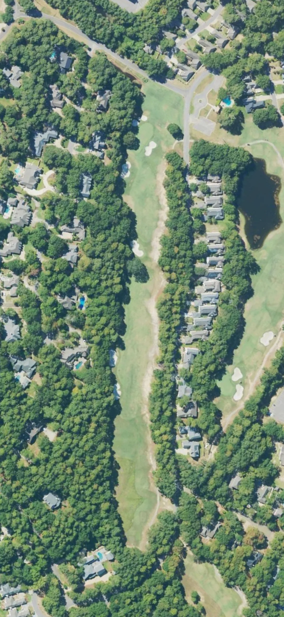 Canebrake Country Club - Canebrake Golf Club hole 13 aerial preview, par 5, 584 yards