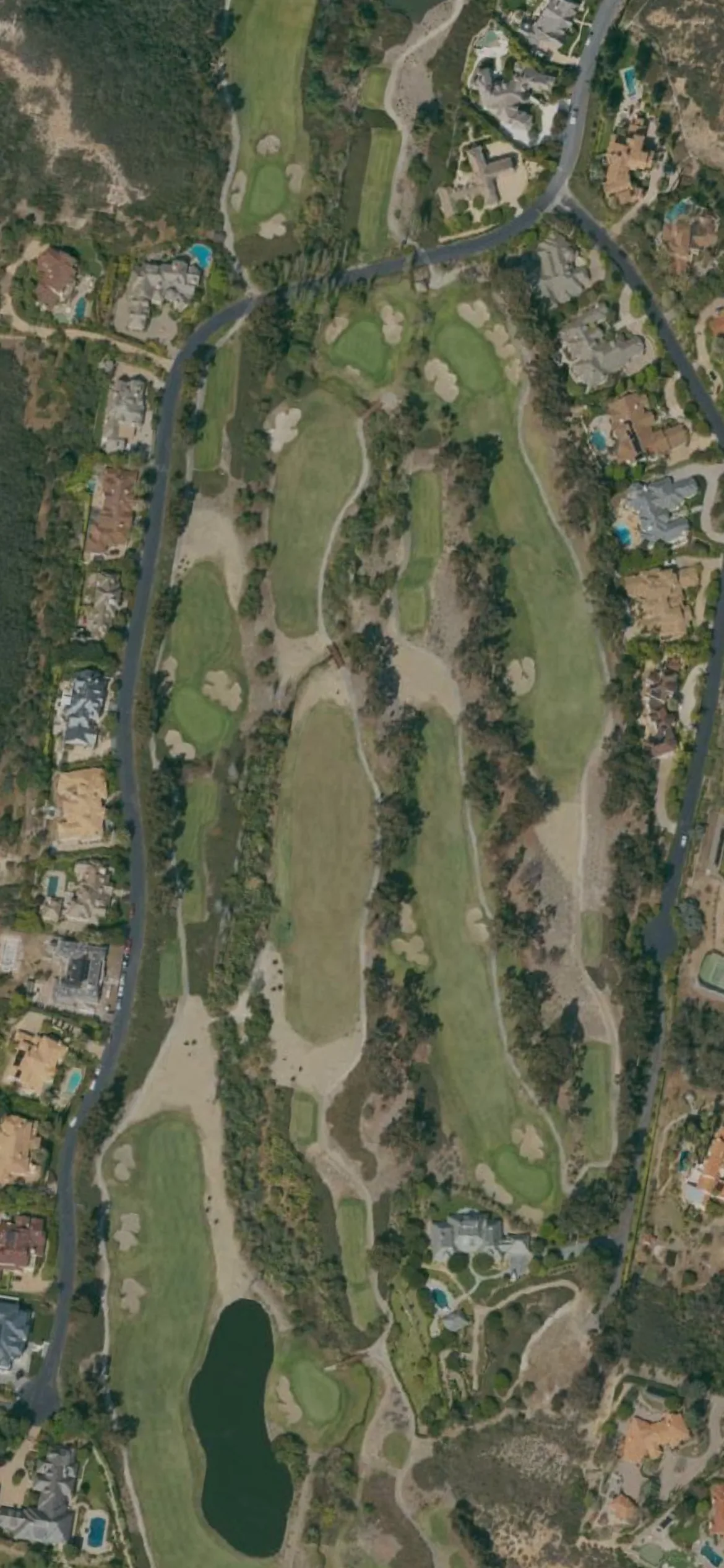 Del Mar Country Club hole 6 aerial preview, par 5, 542 yards