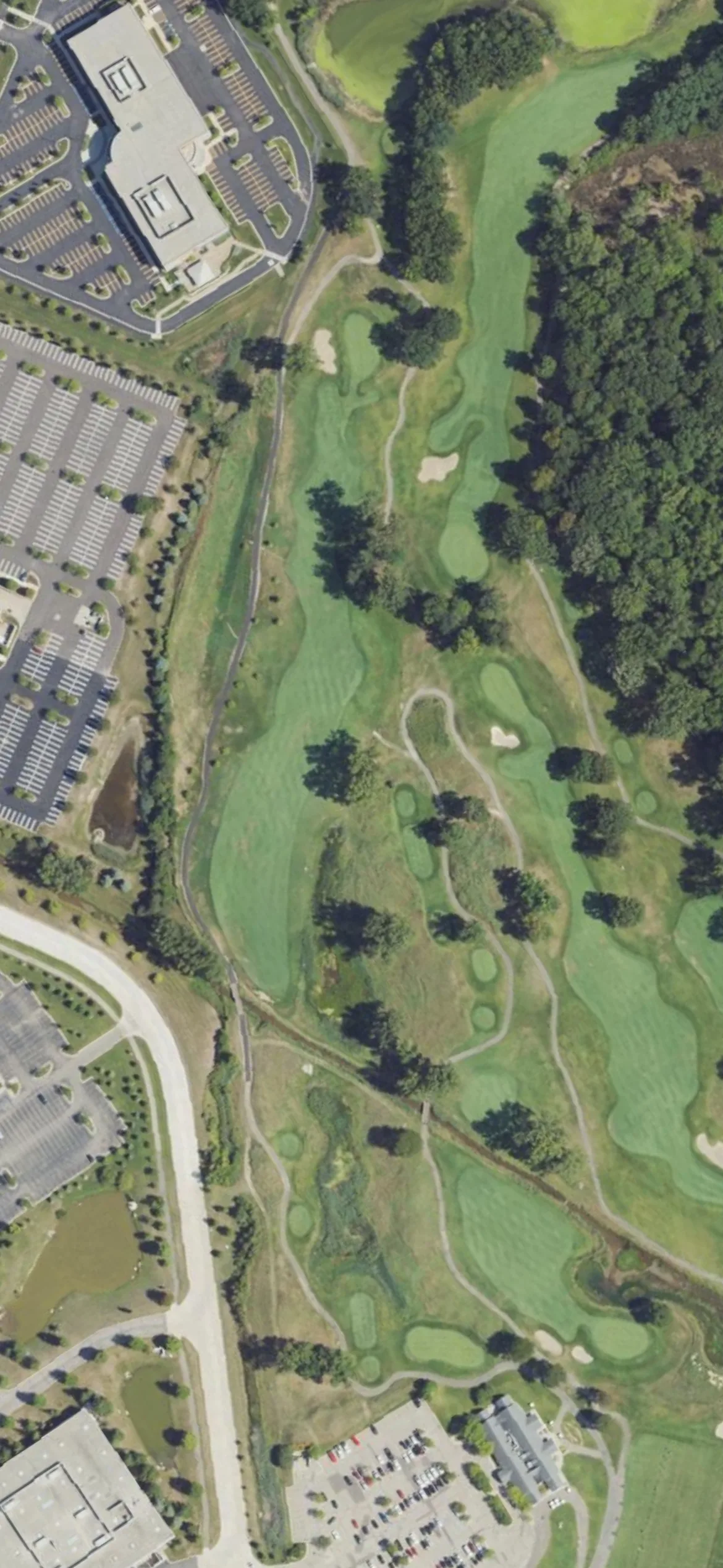Fieldstone GC hole 12 aerial preview, par 5, 564 yards