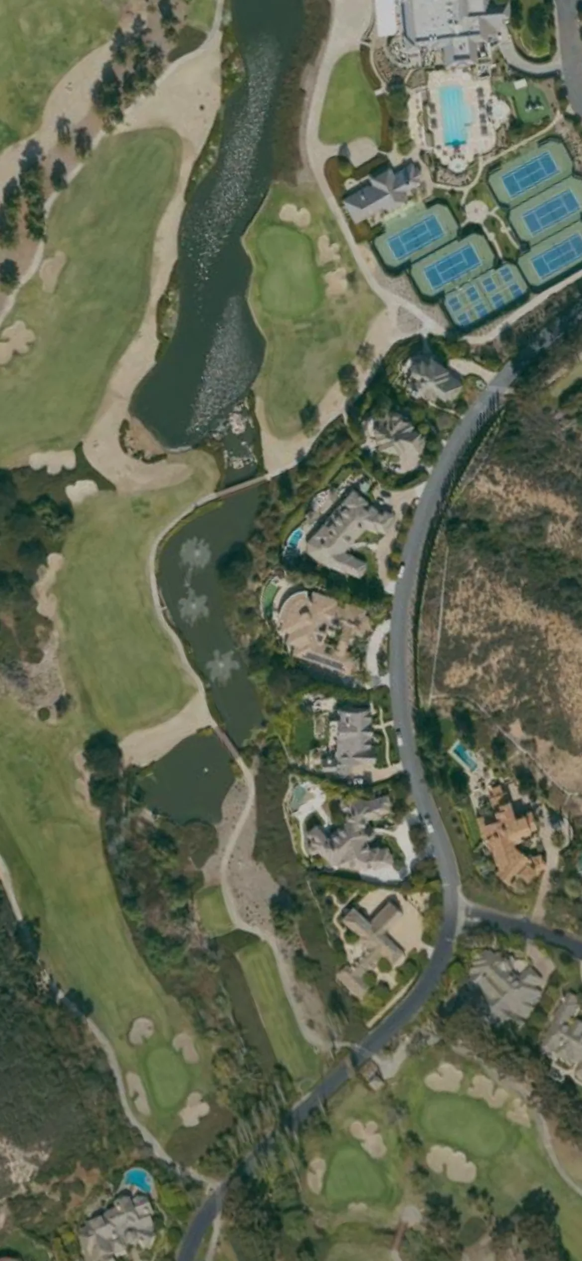 Del Mar Country Club hole 9 aerial preview, par 4, 428 yards