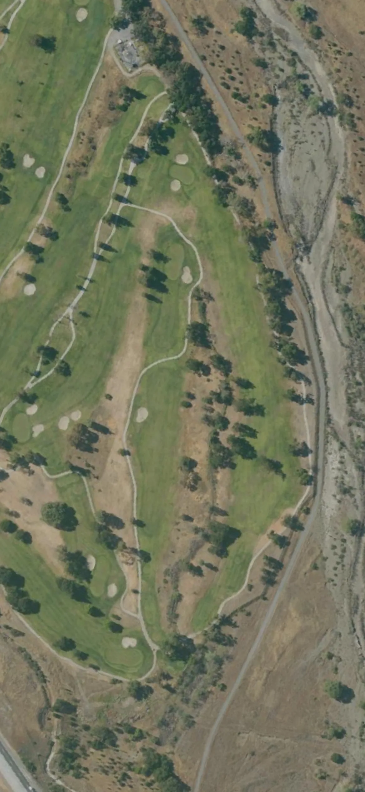 Coyote Creek GC - Valley hole 14 aerial preview, par 5, 589 yards